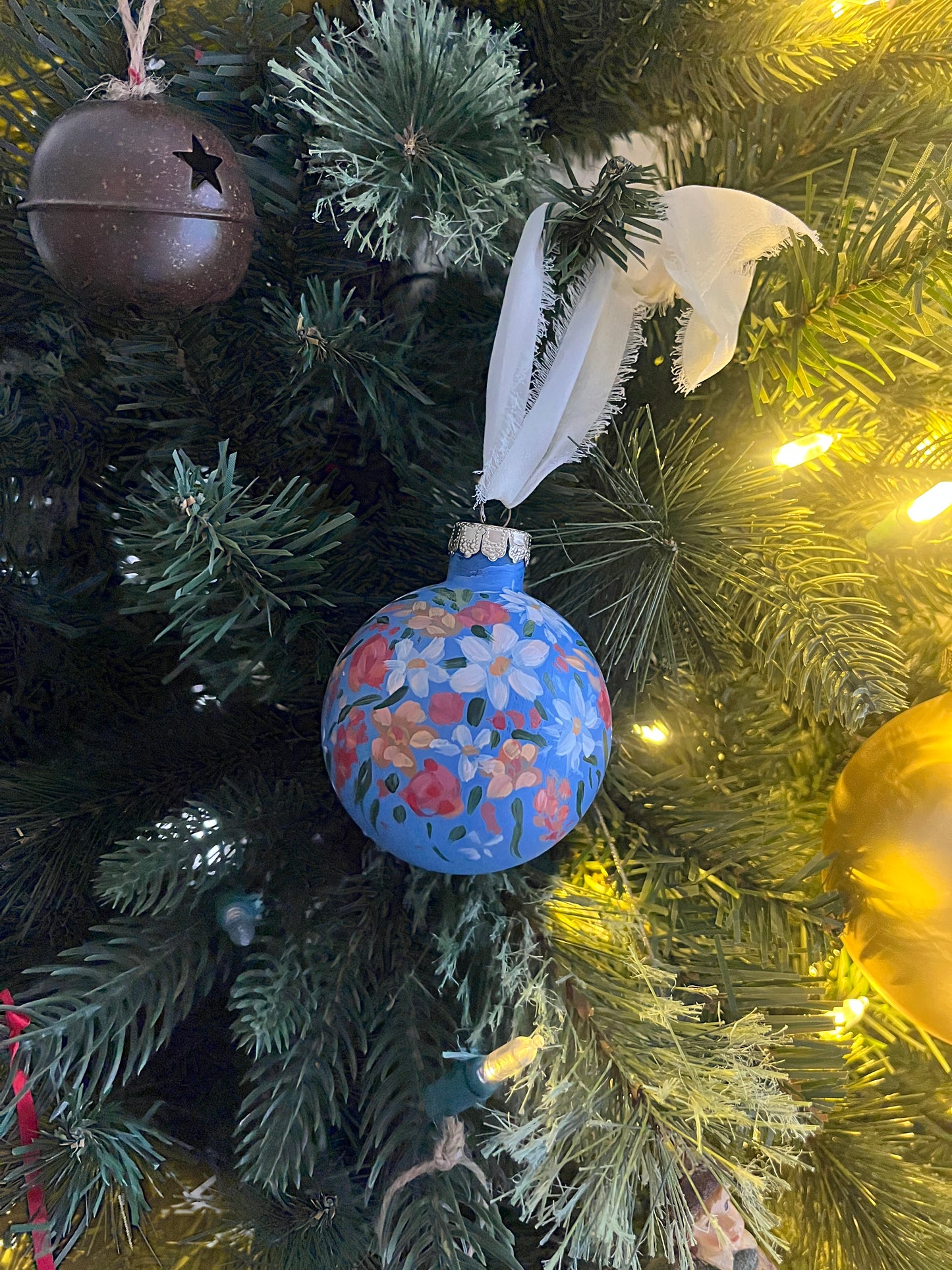 Blue Floral Ornament