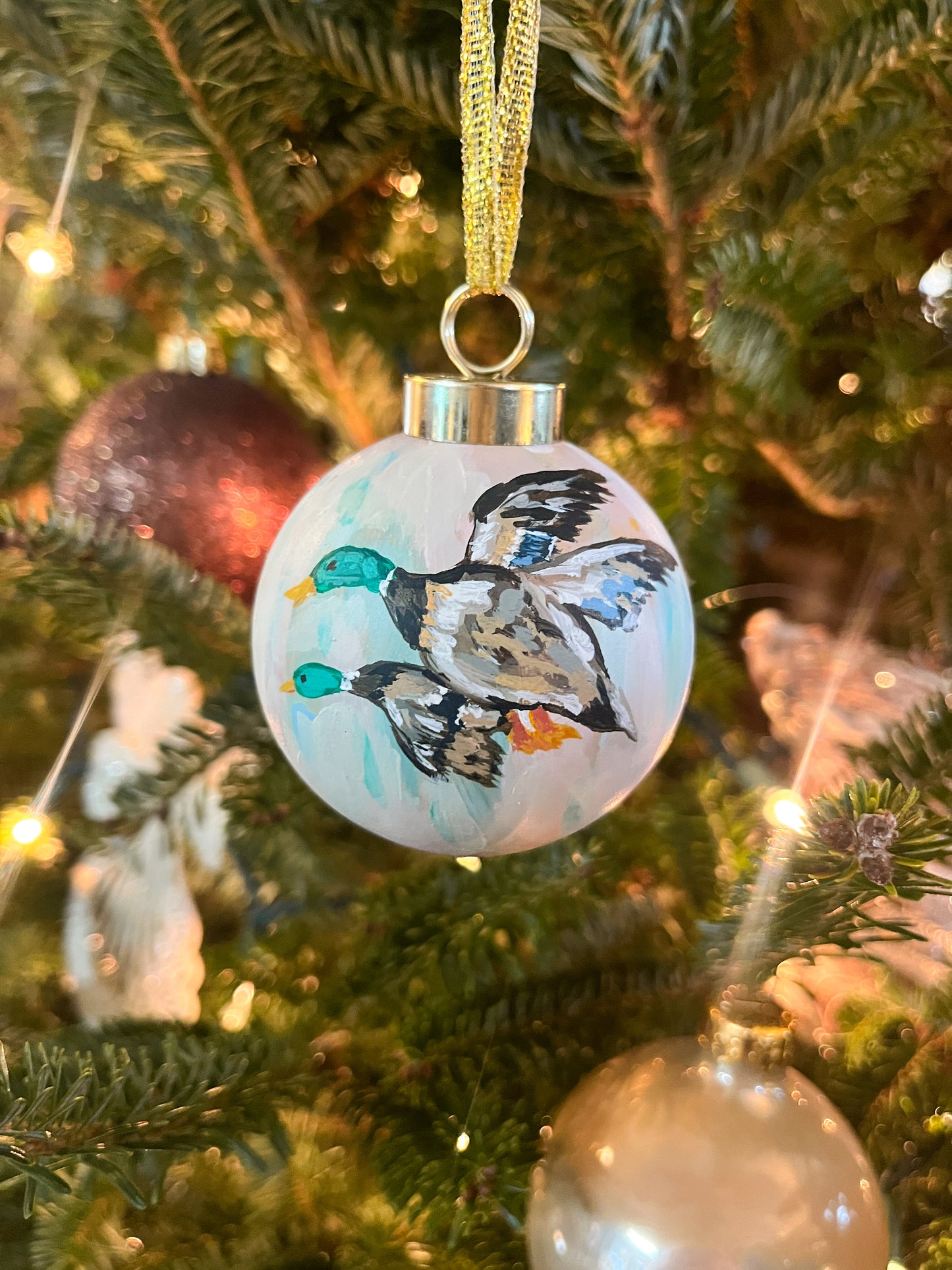 Ducks In Flight Ornament
