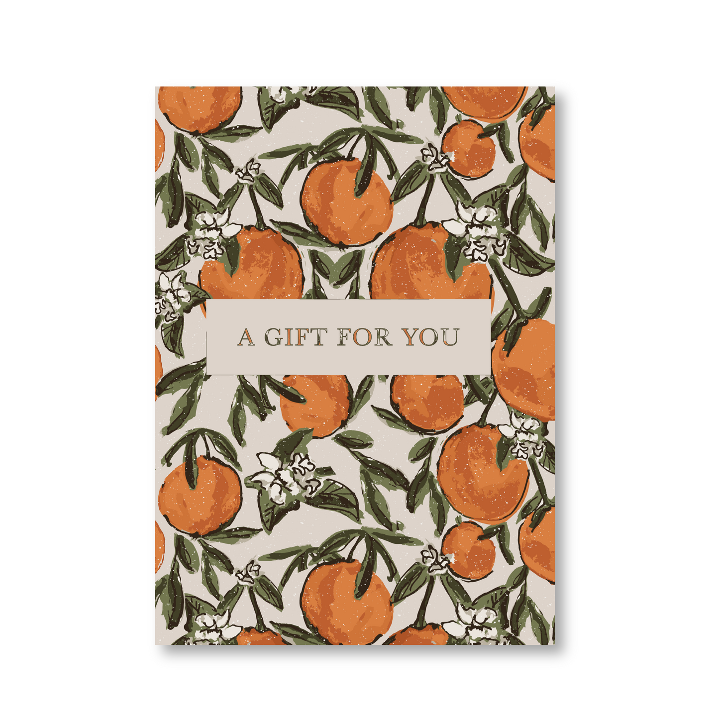 Orange Pattern Notecard