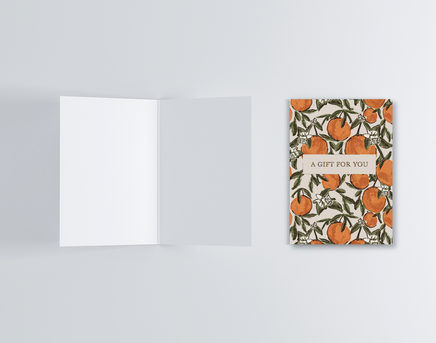 Orange Pattern Notecard