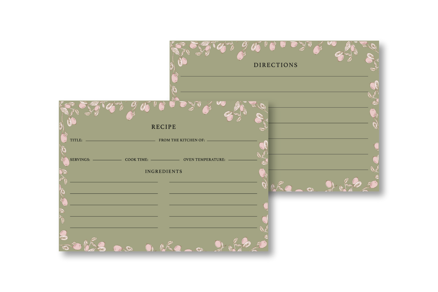 Pink Lemonade Recipe Cards