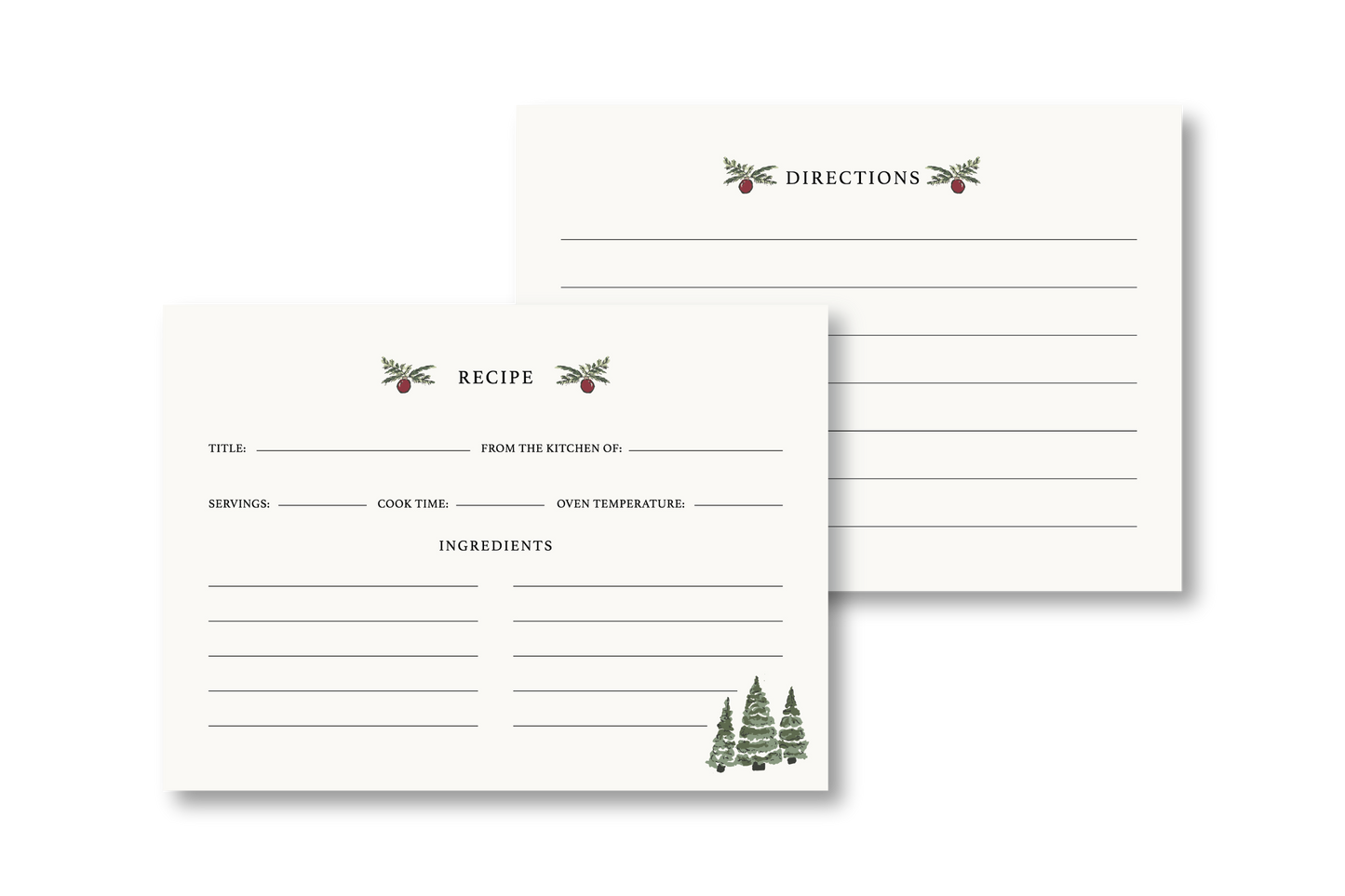 Christmas Recipe Cards