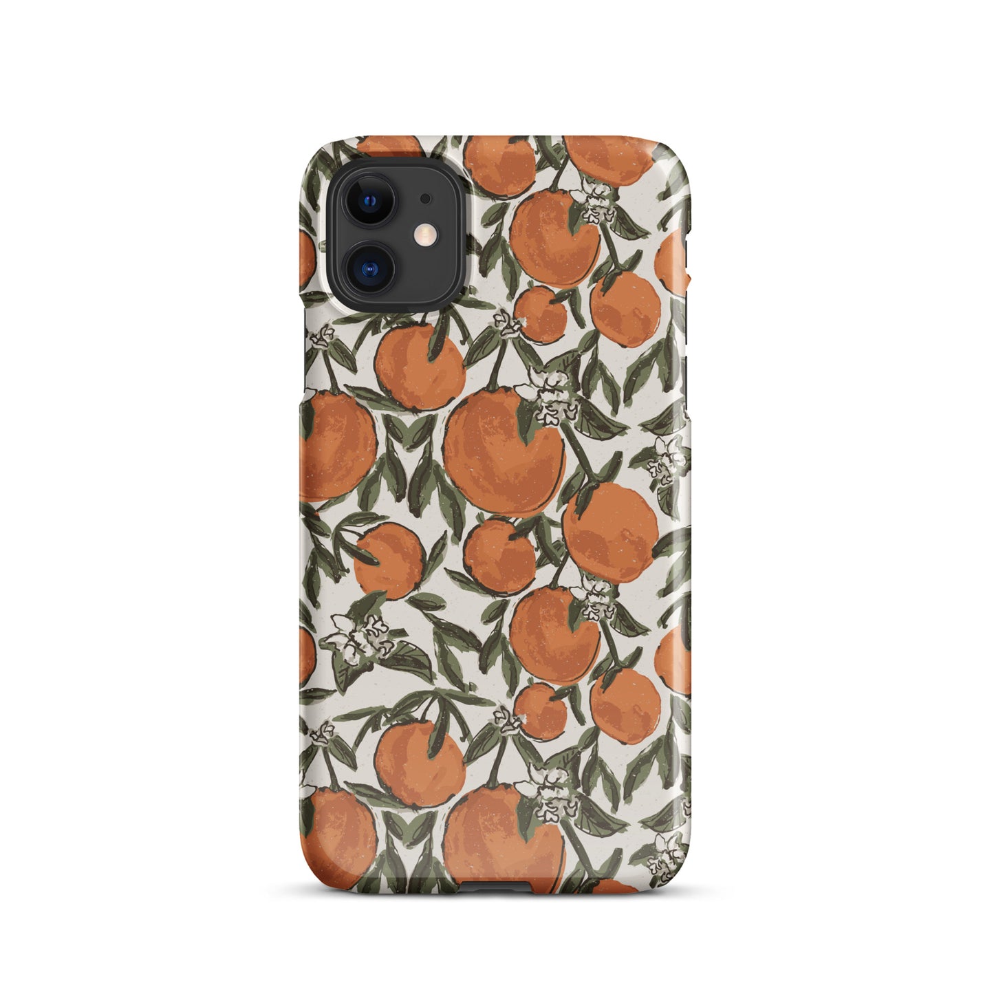 Orange Print IPhone Case