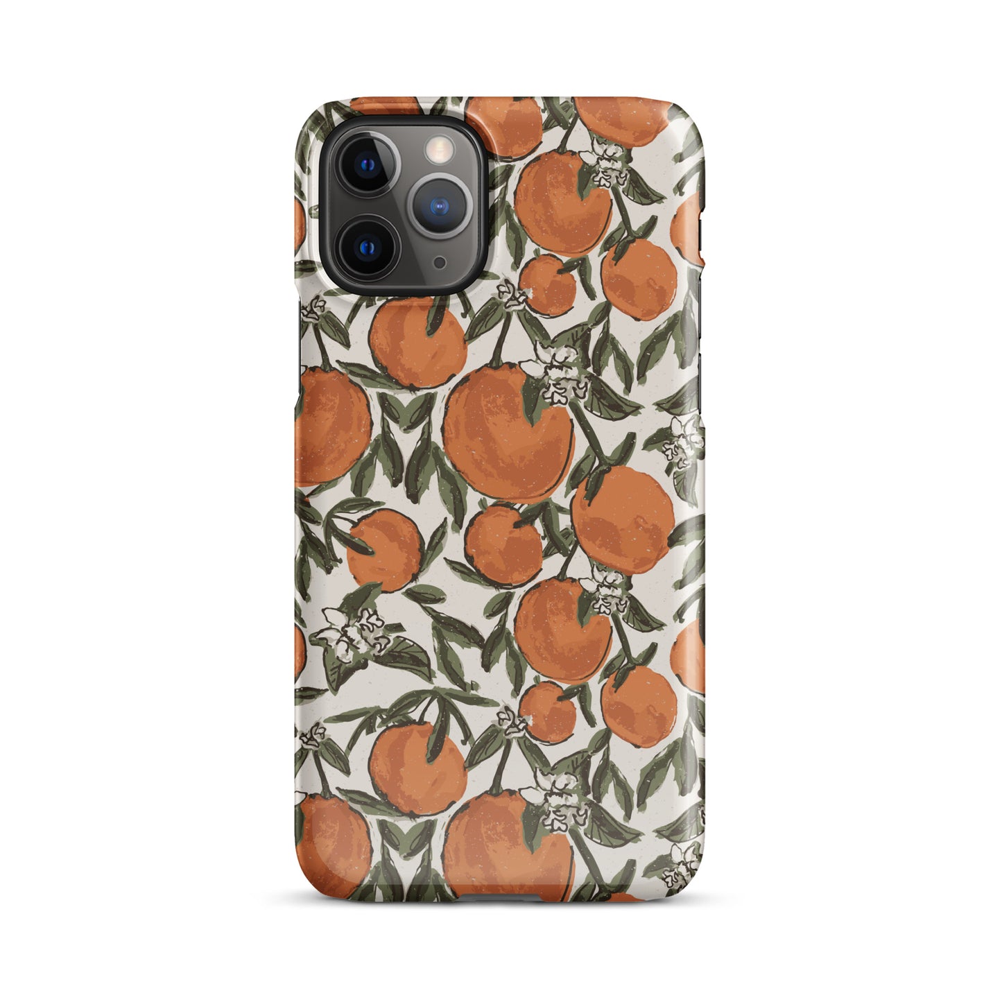Orange Print IPhone Case