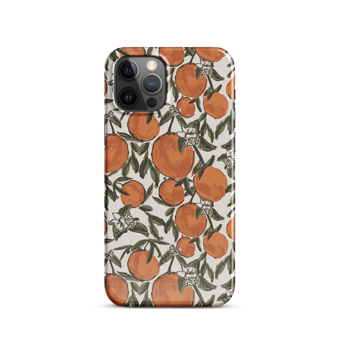 Orange Print IPhone Case