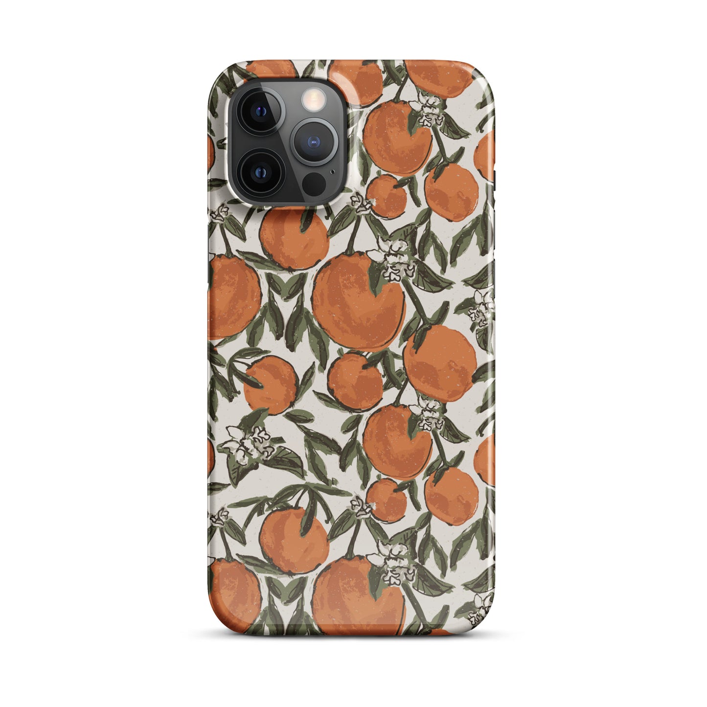 Orange Print IPhone Case
