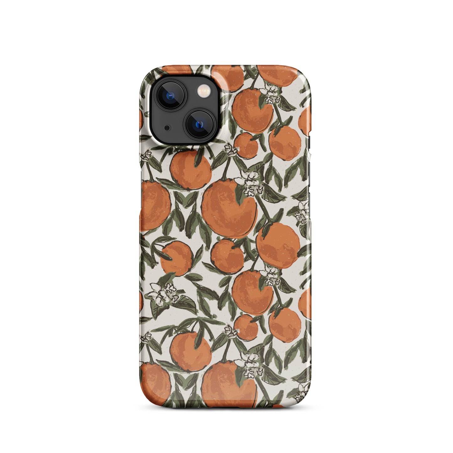 Orange Print IPhone Case