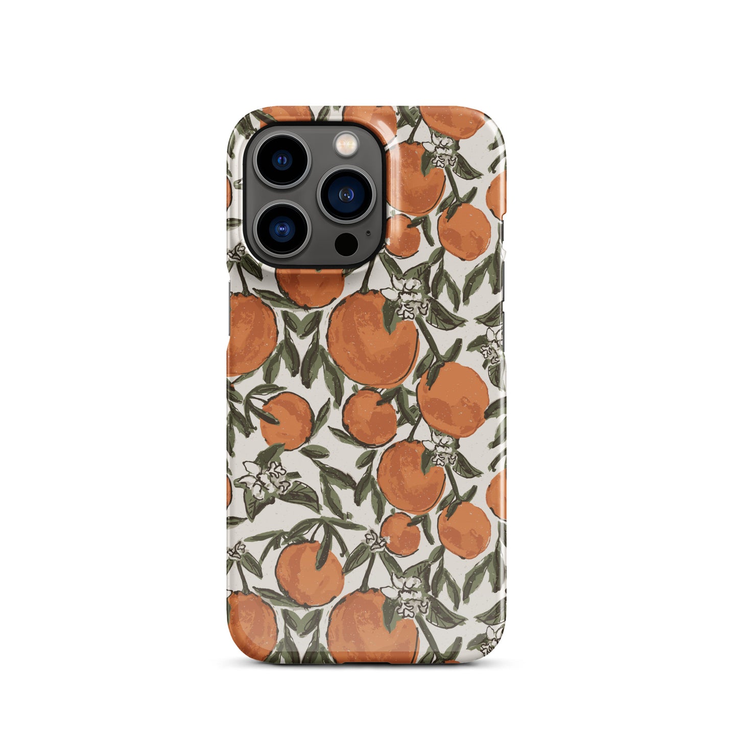 Orange Print IPhone Case