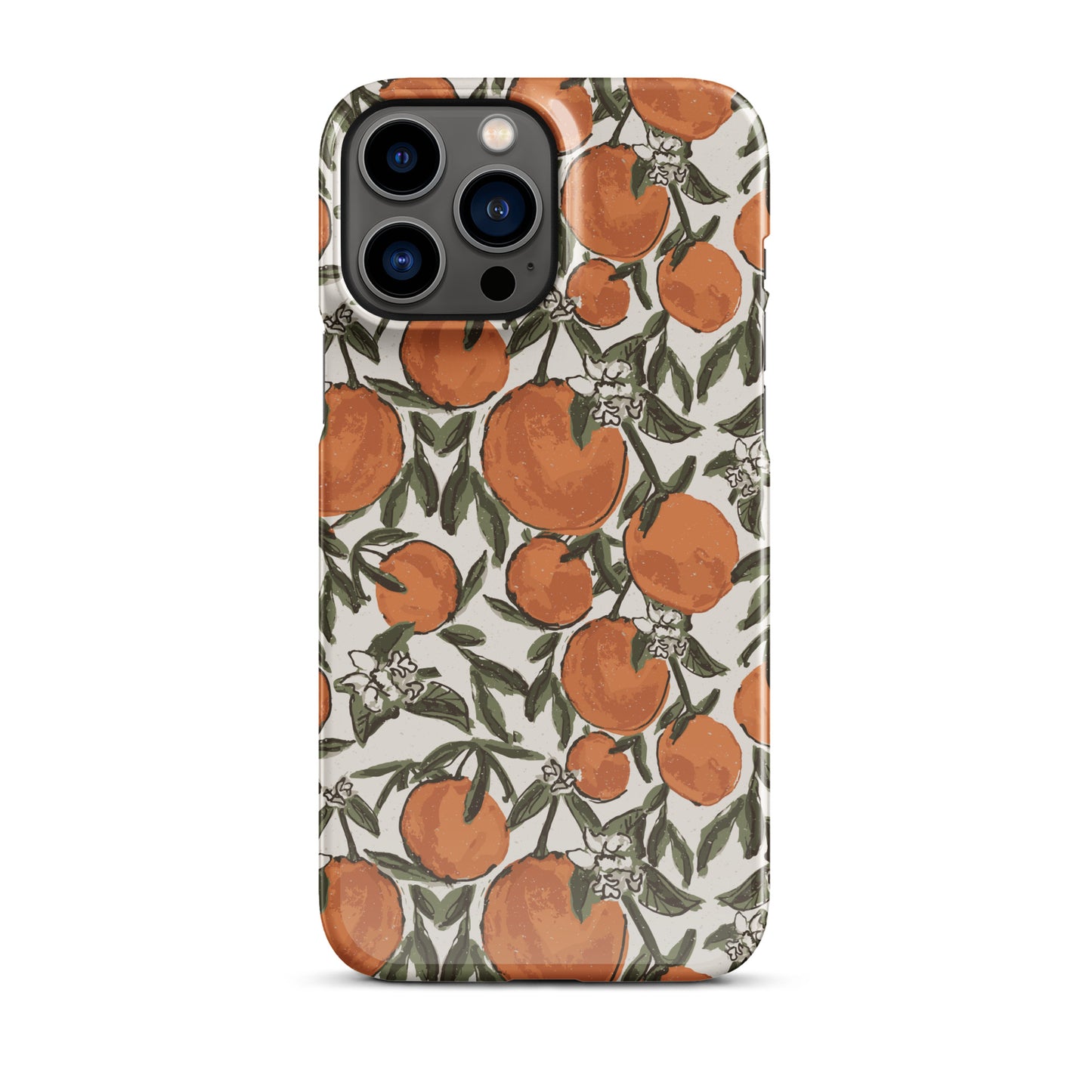 Orange Print IPhone Case