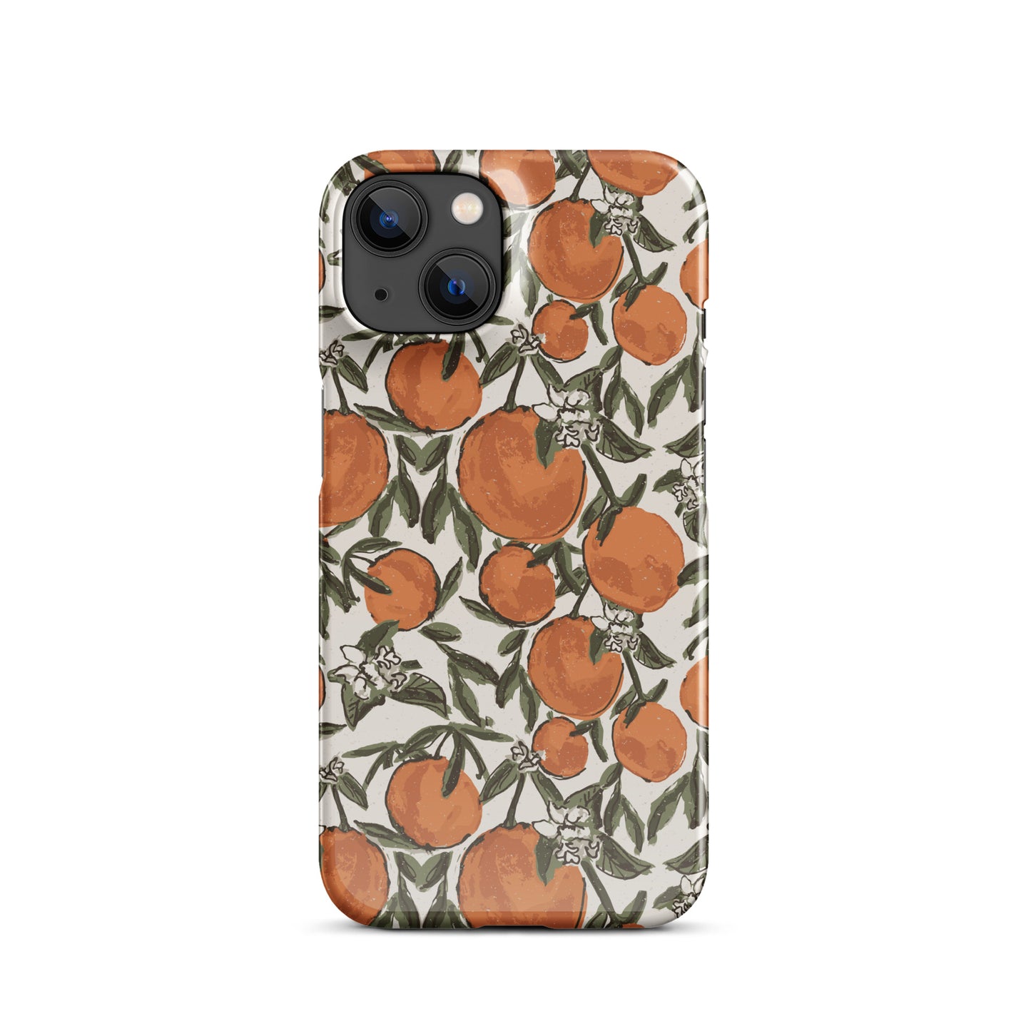 Orange Print IPhone Case