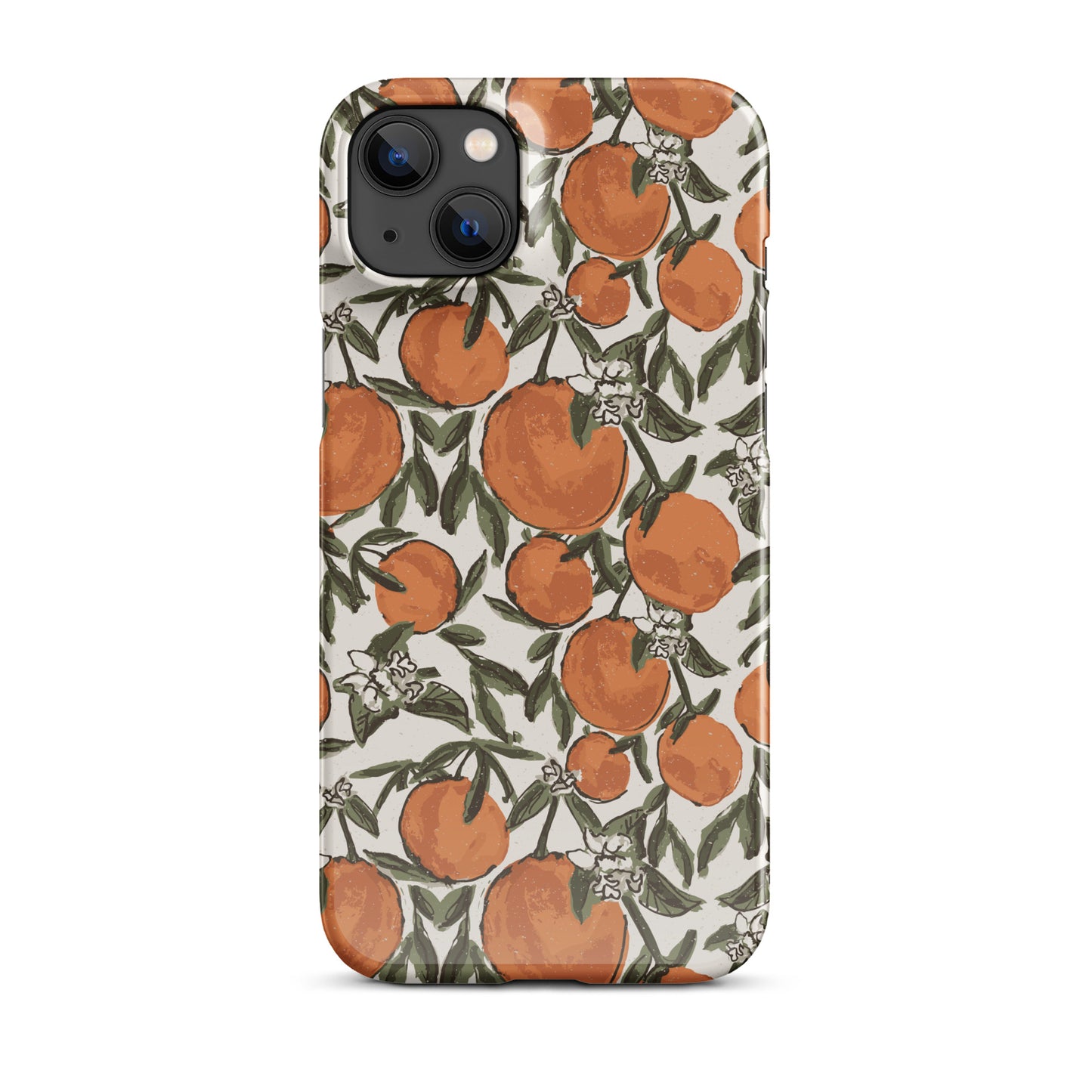 Orange Print IPhone Case