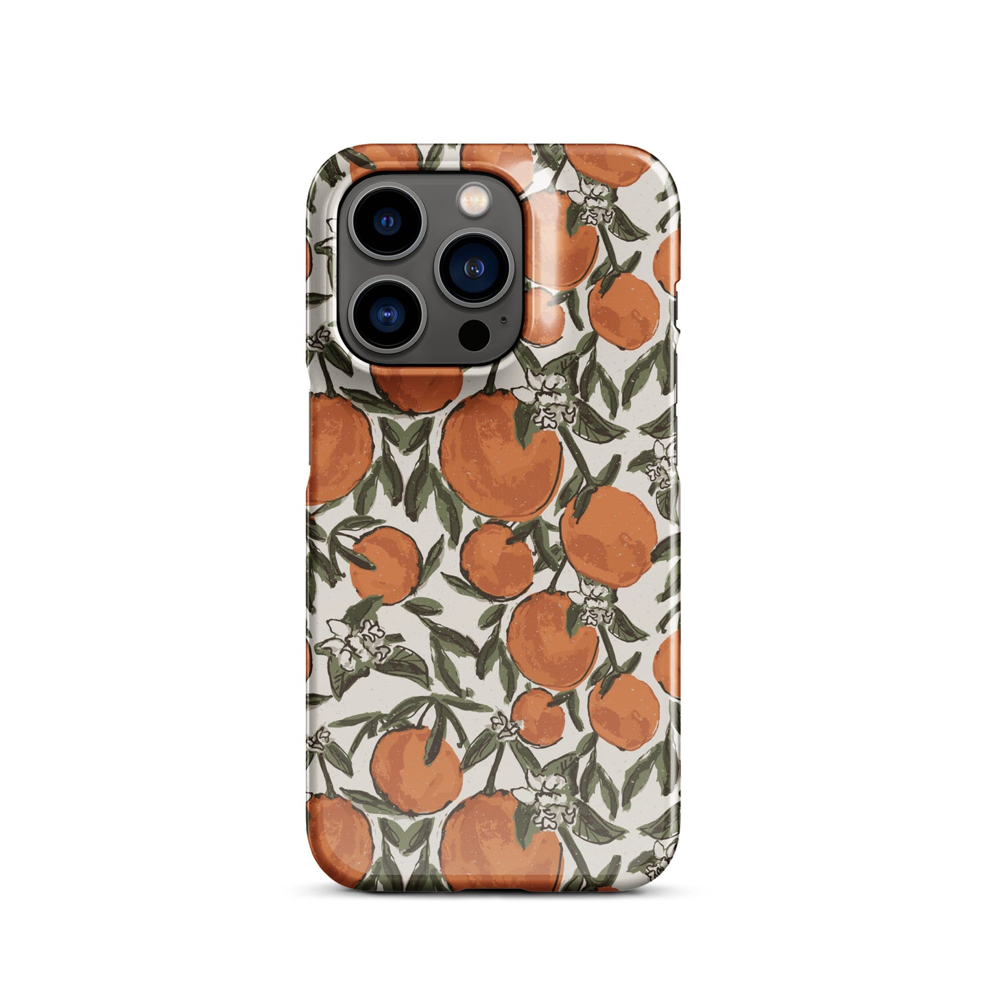 Orange Print IPhone Case