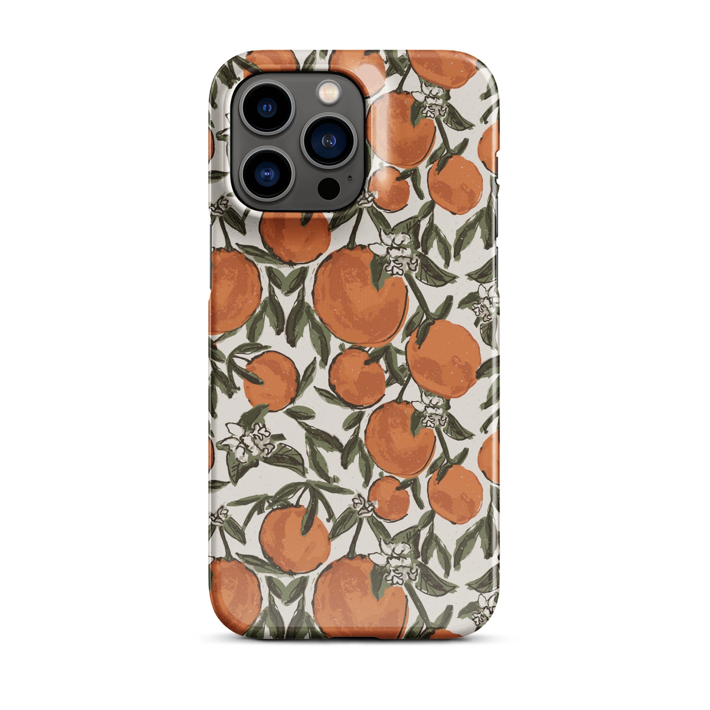 Orange Print IPhone Case