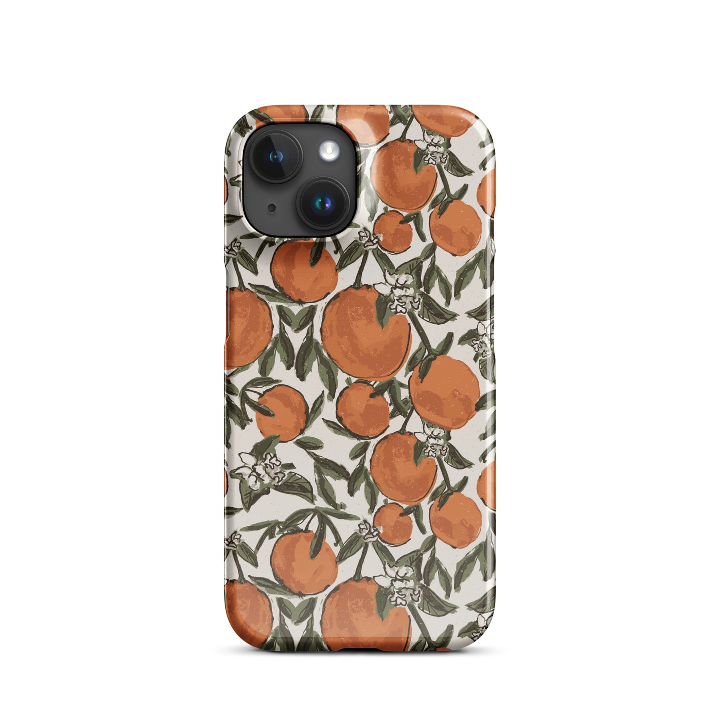 Orange Print IPhone Case