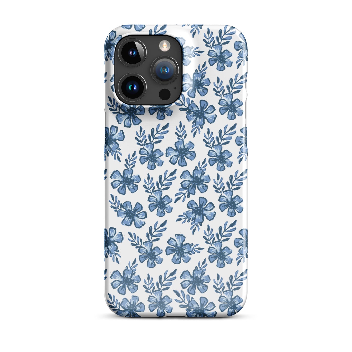 Blue and White Floral IPhone Case