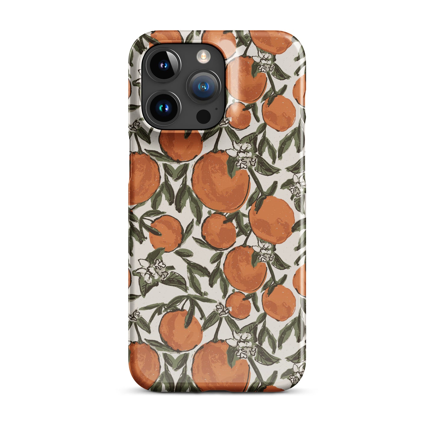 Orange Print IPhone Case