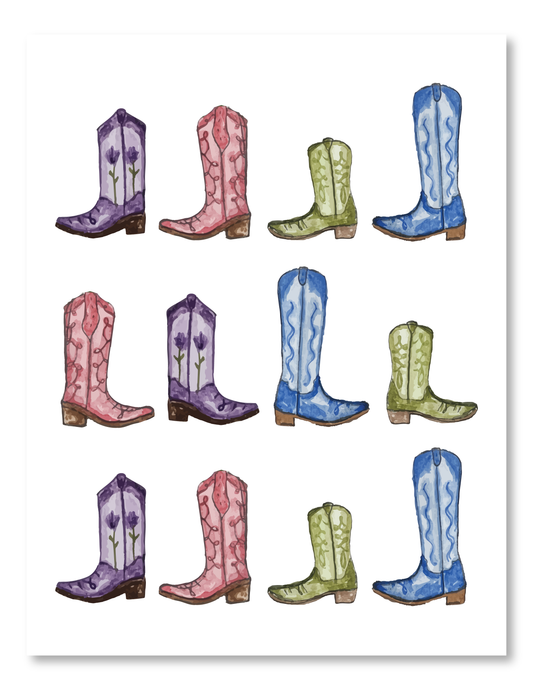 Cowgirl Boots Print