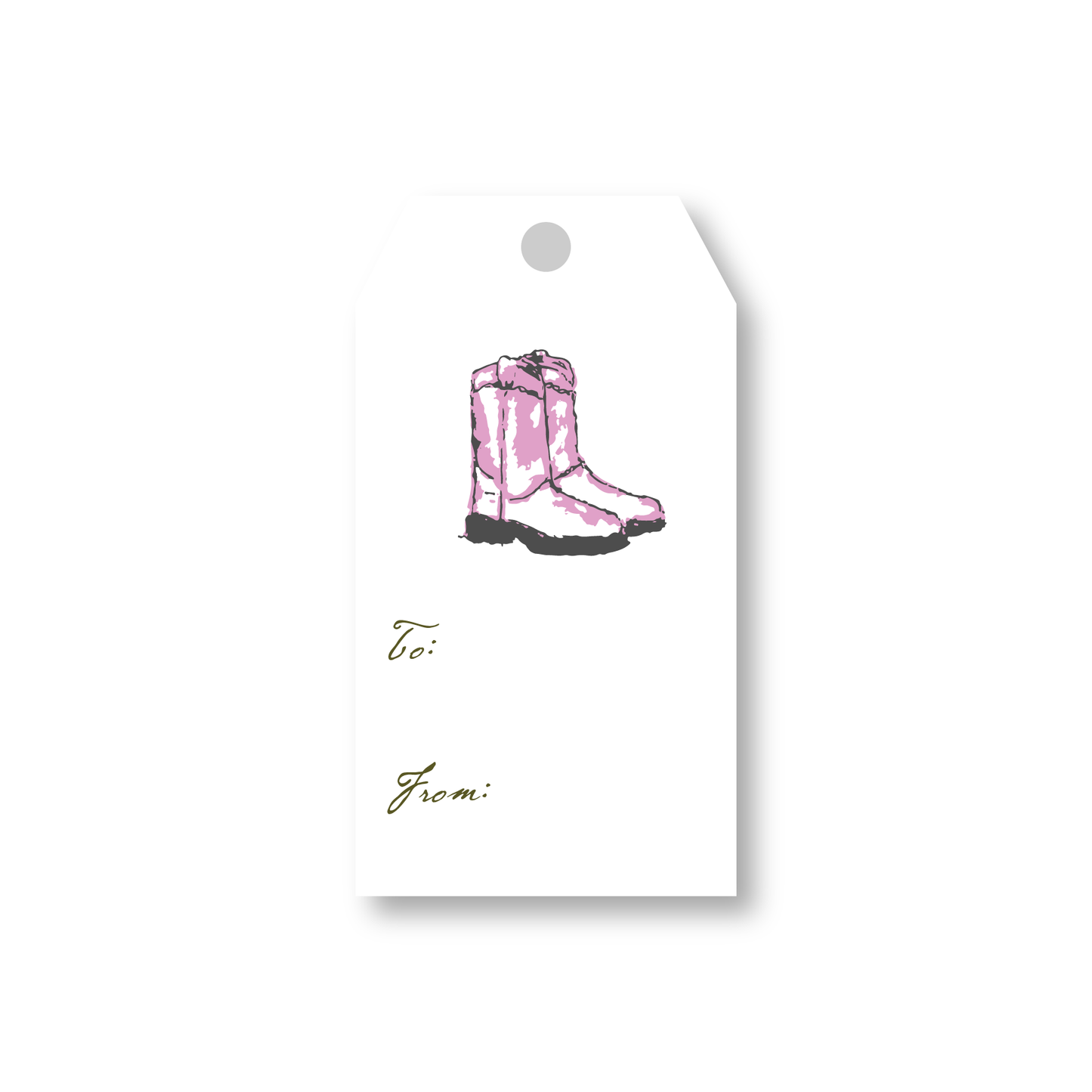 Cowgirl Boot Gift Tags