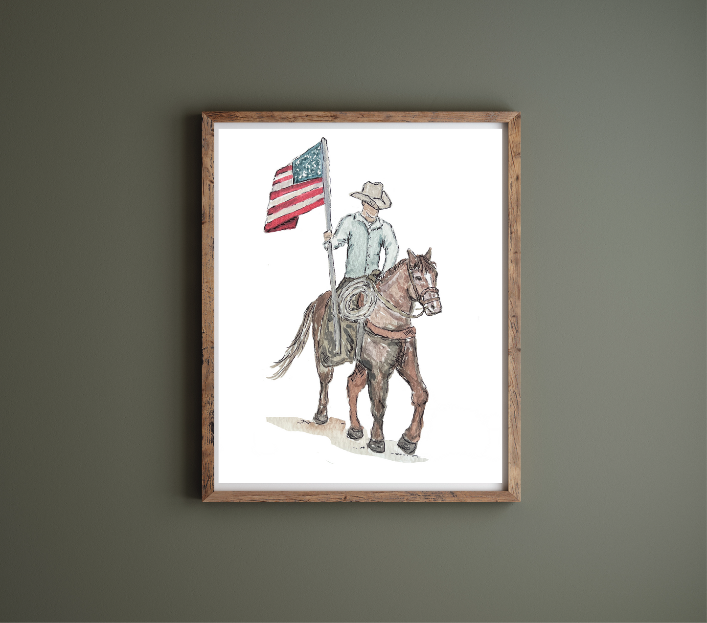 Rodeo Cowboy Print