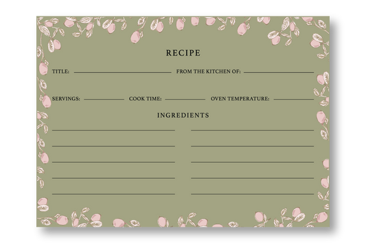 Pink Lemonade Recipe Cards