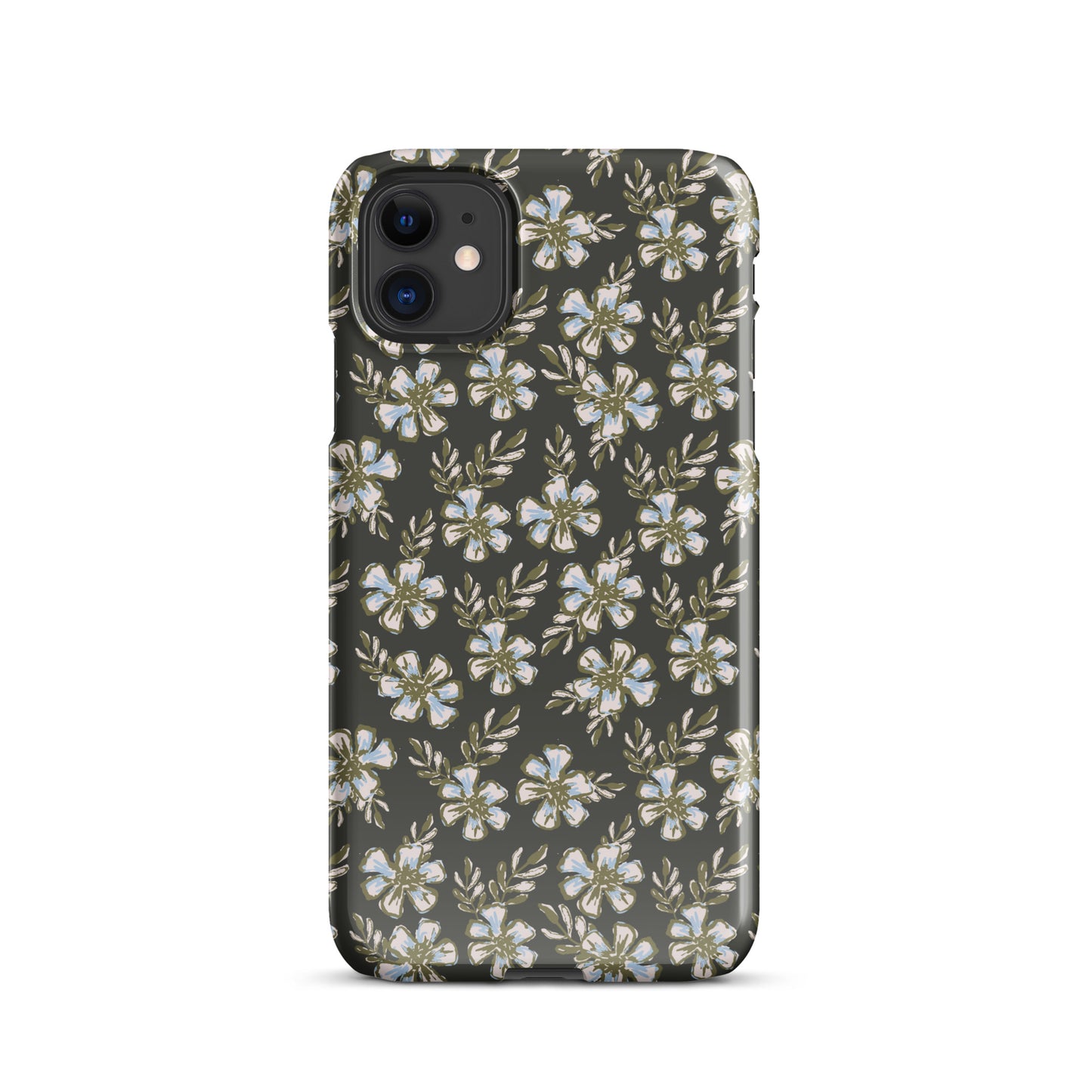 Black And Blue Floral IPhone Case