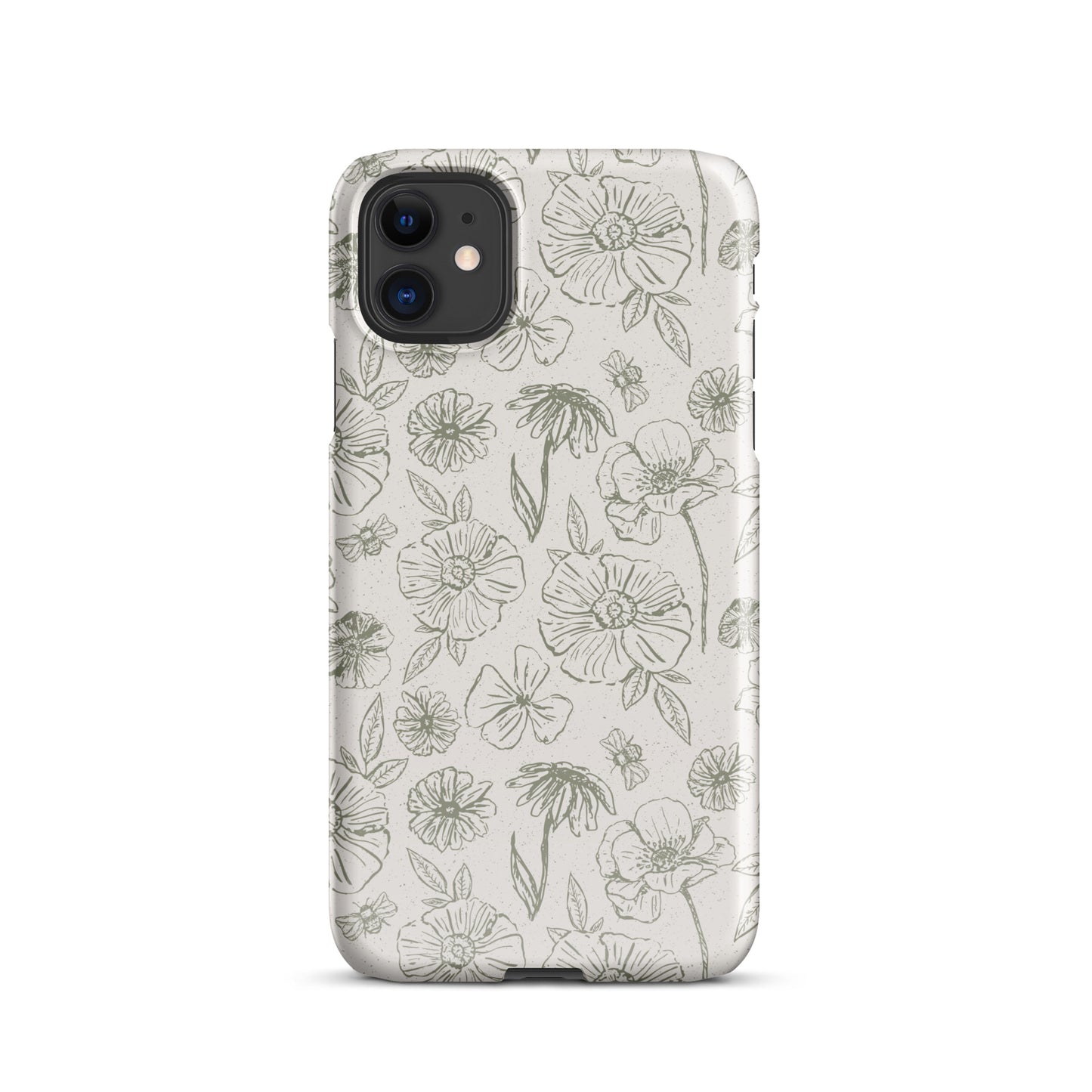 Green Floral Magnolia Print IPhone Case