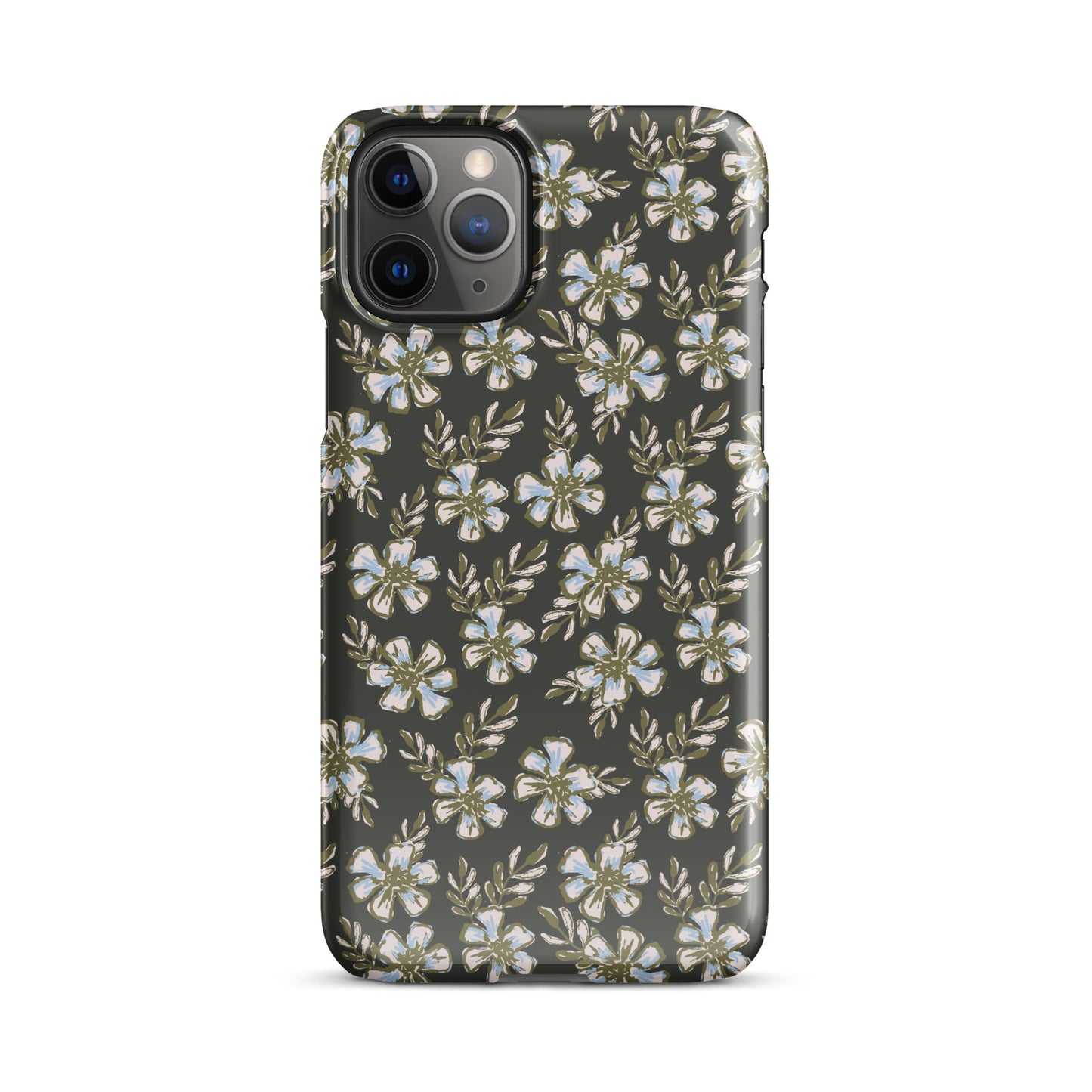 Black And Blue Floral IPhone Case