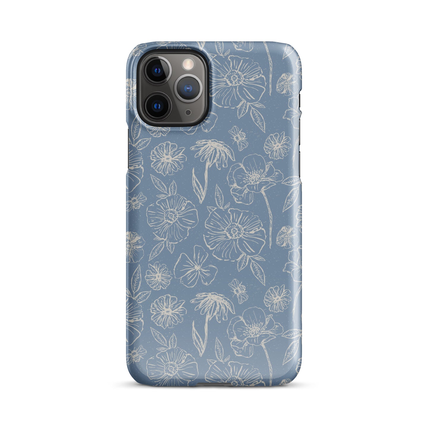 Blue Floral Magnolia Print IPhone Case