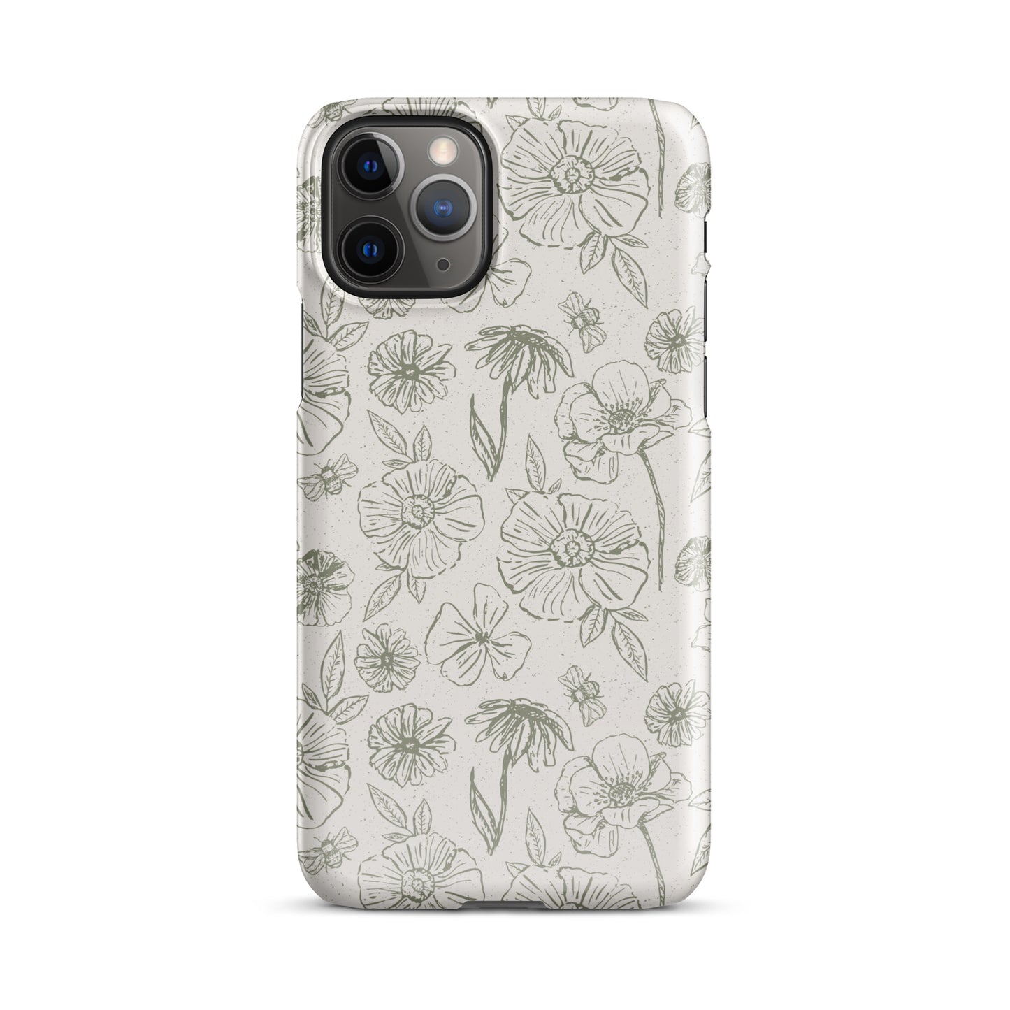 Green Floral Magnolia Print IPhone Case