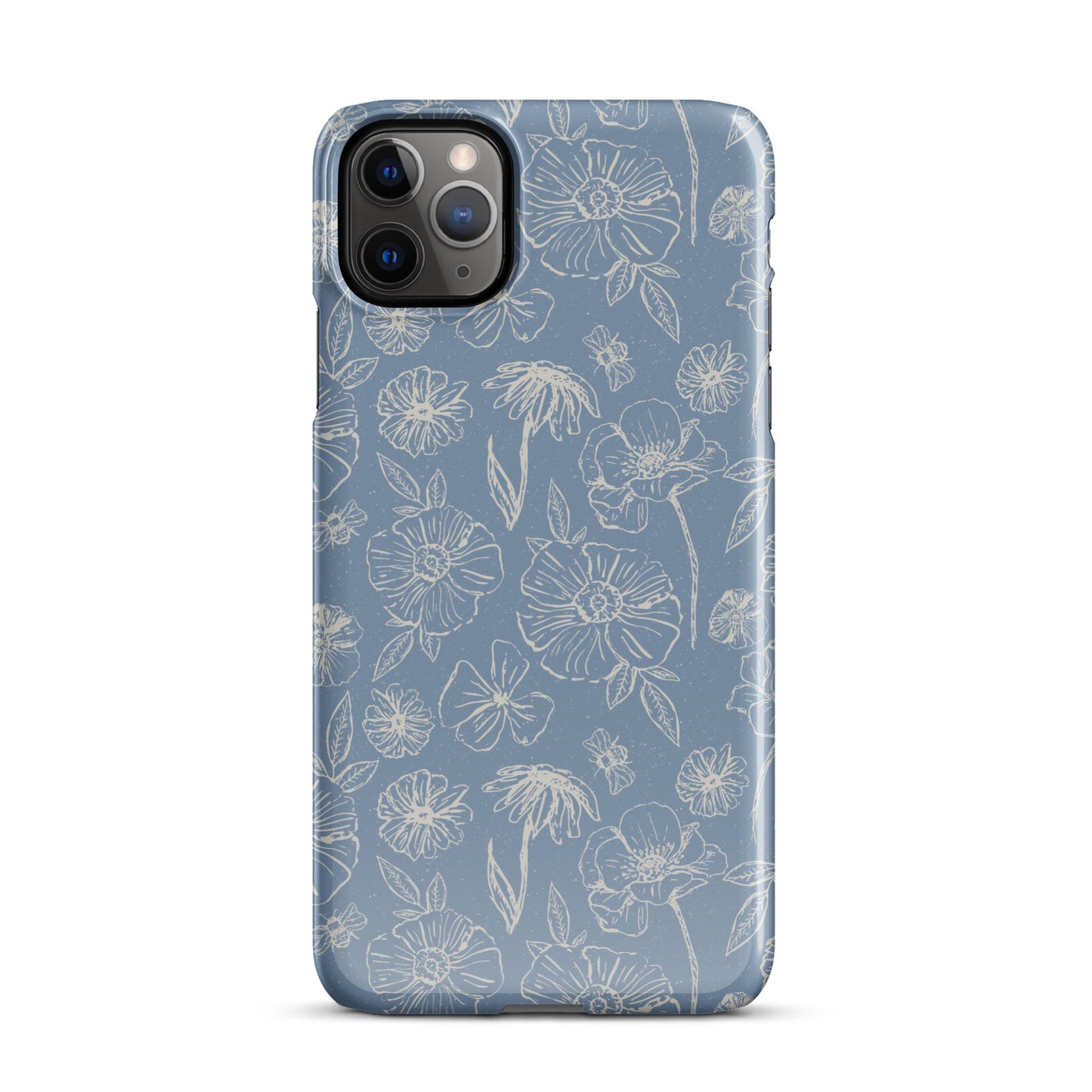 Blue Floral Magnolia Print IPhone Case