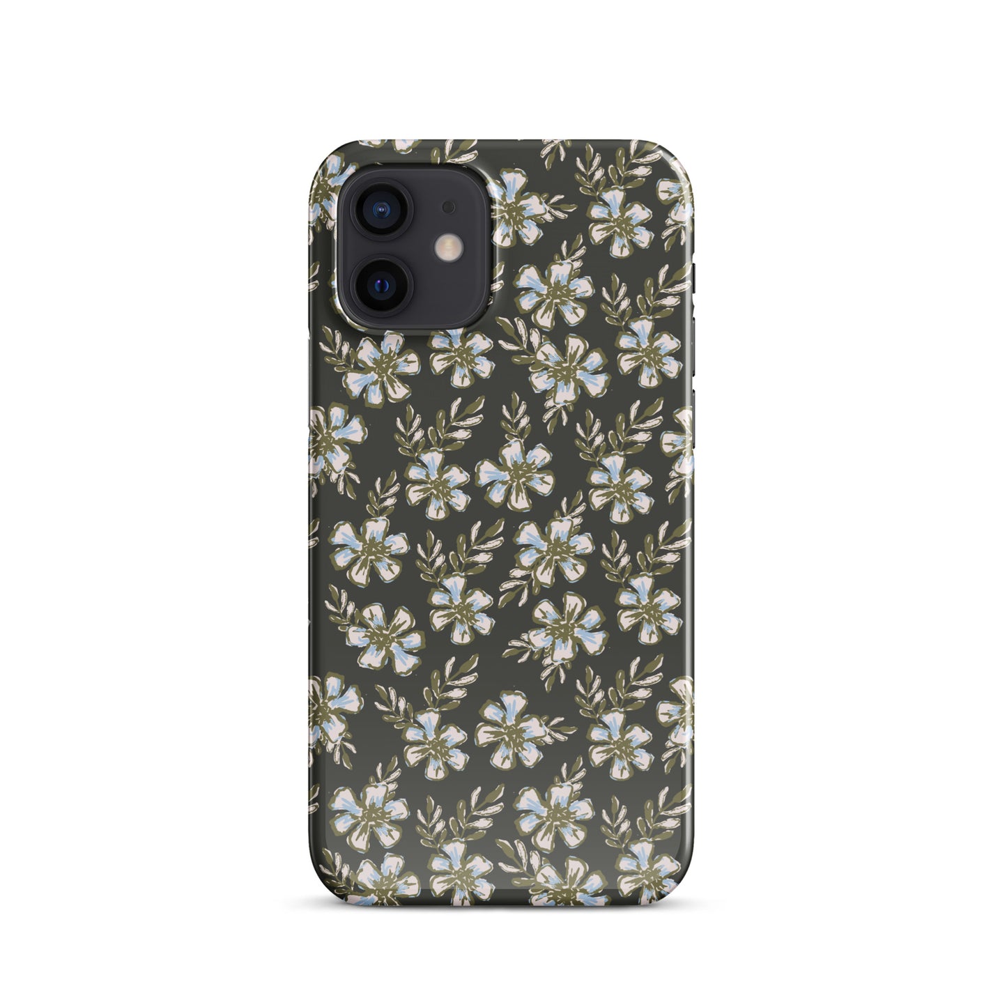 Black And Blue Floral IPhone Case