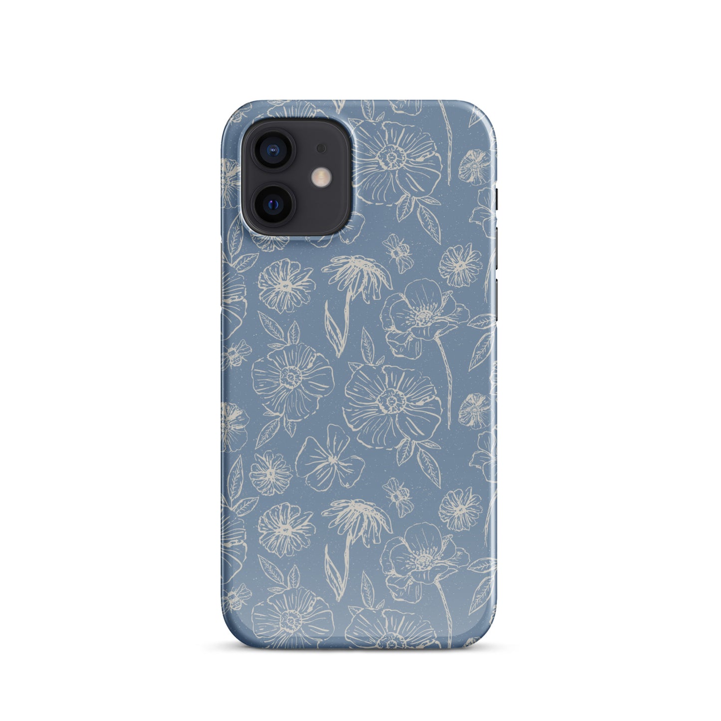 Blue Floral Magnolia Print IPhone Case