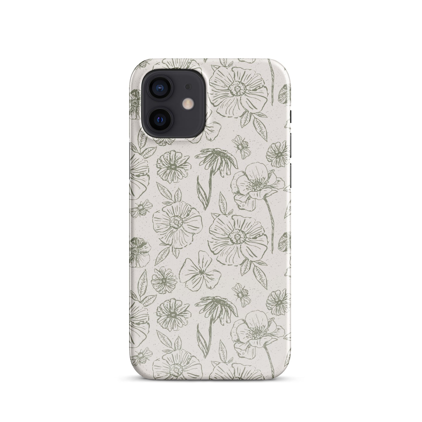 Green Floral Magnolia Print IPhone Case