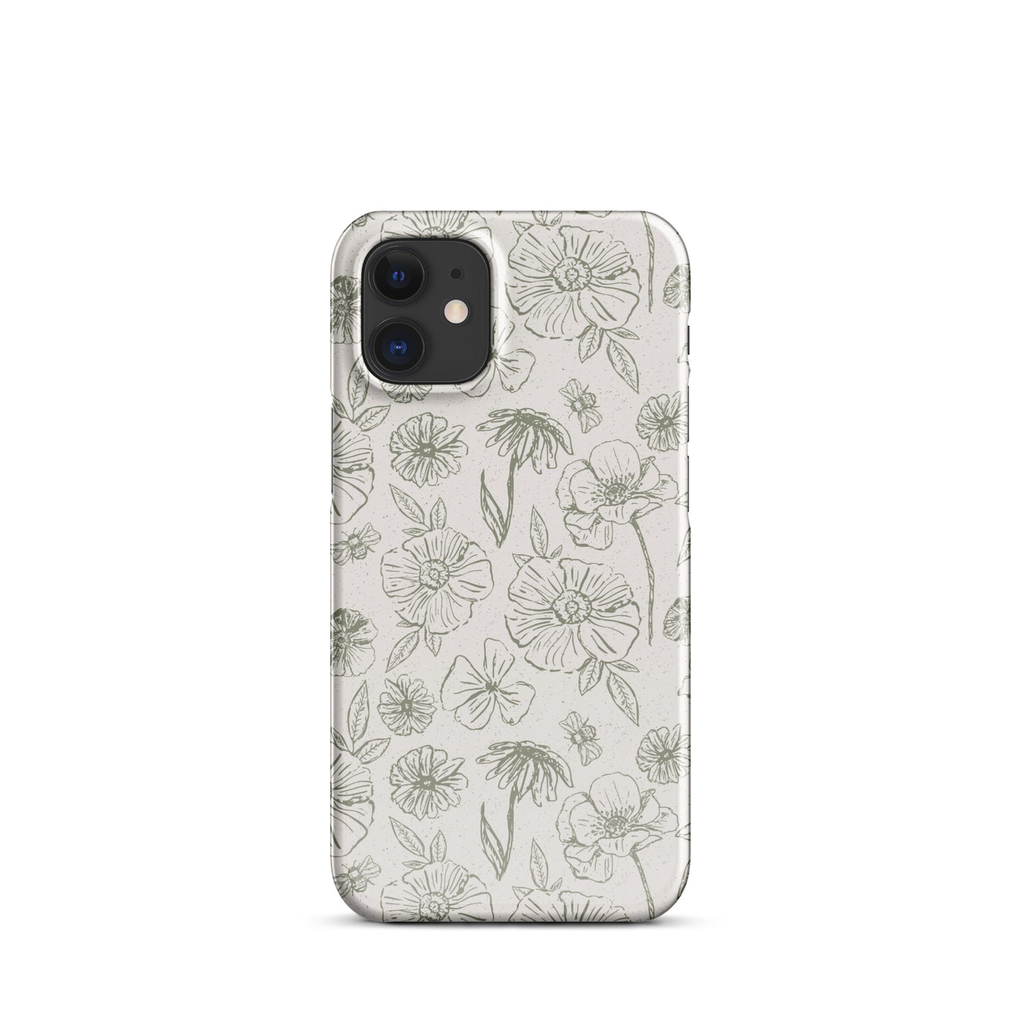 Green Floral Magnolia Print IPhone Case