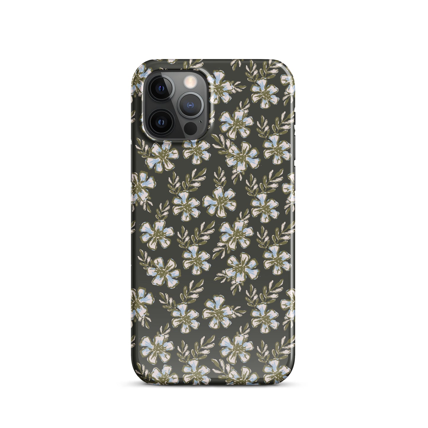 Black And Blue Floral IPhone Case