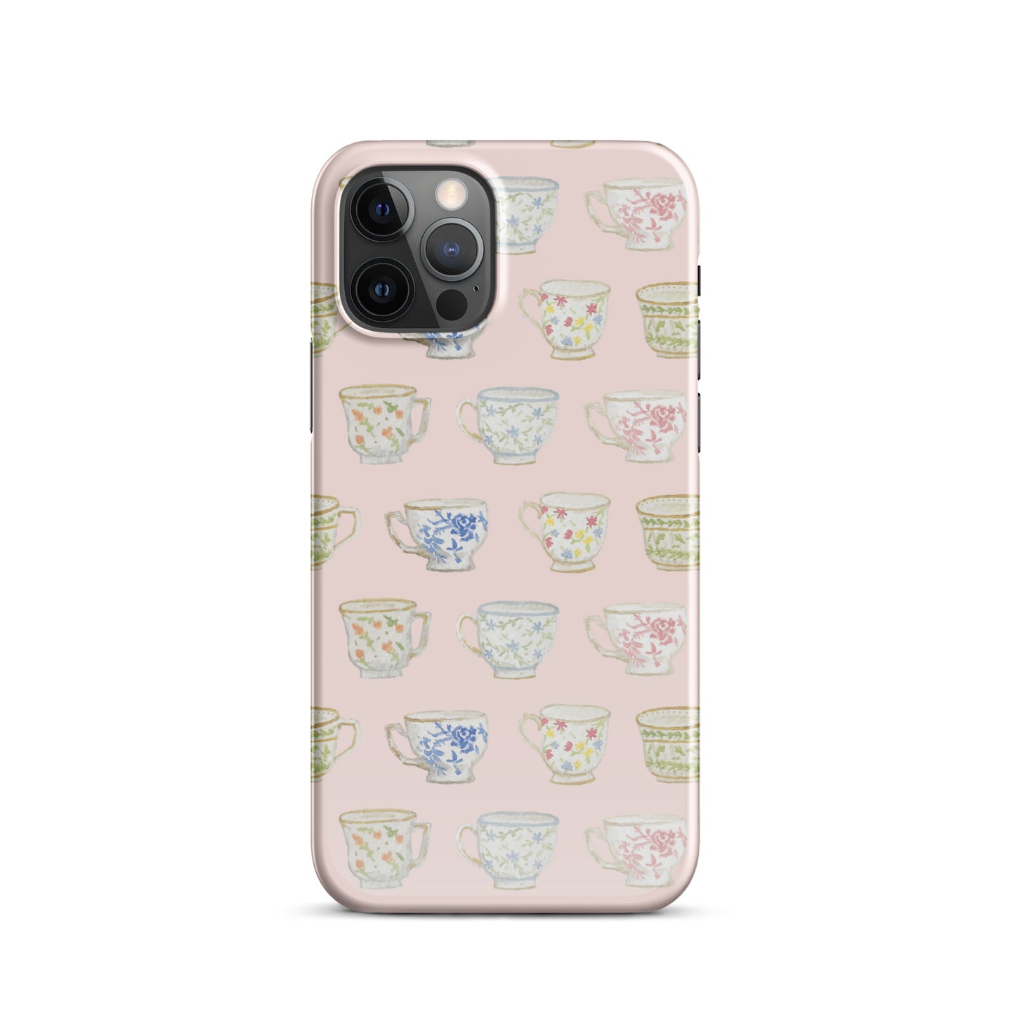 Pink Watercolor Tea Cups IPhone Case