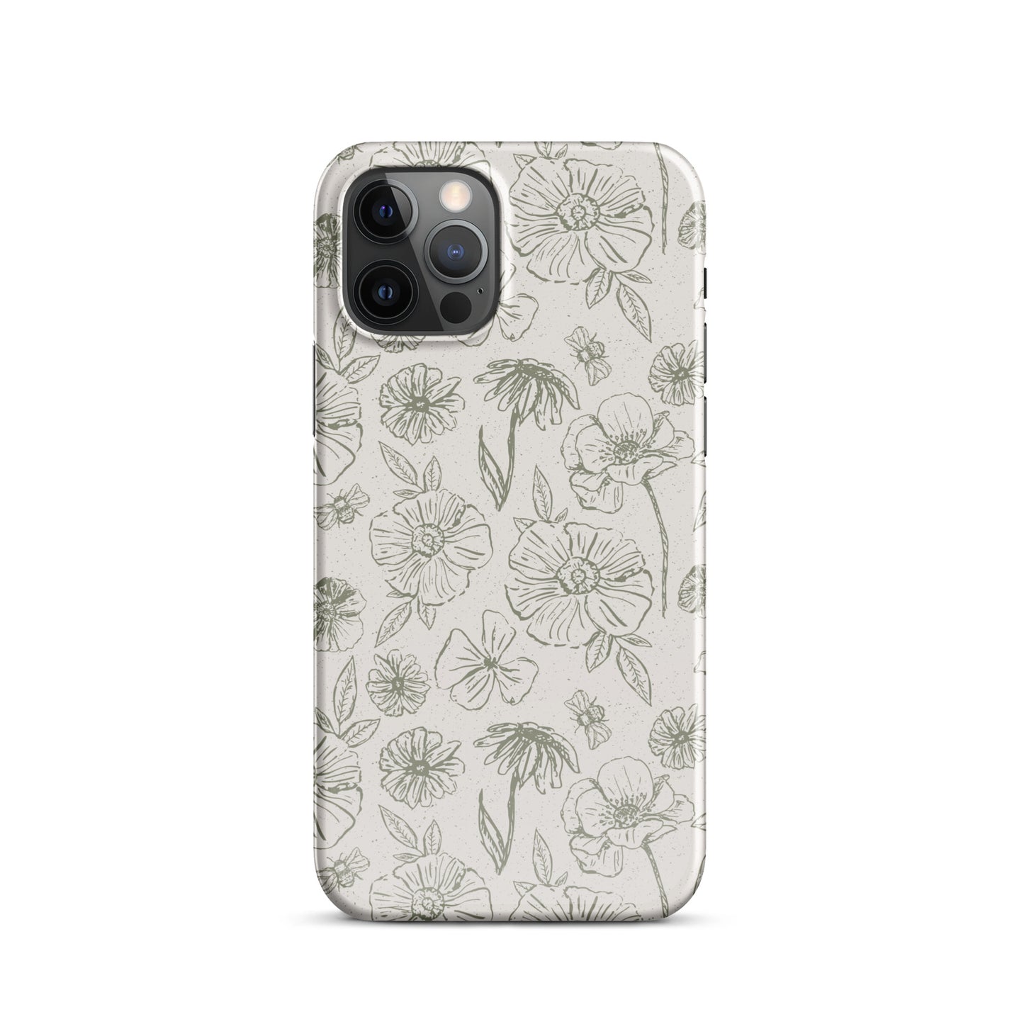 Green Floral Magnolia Print IPhone Case