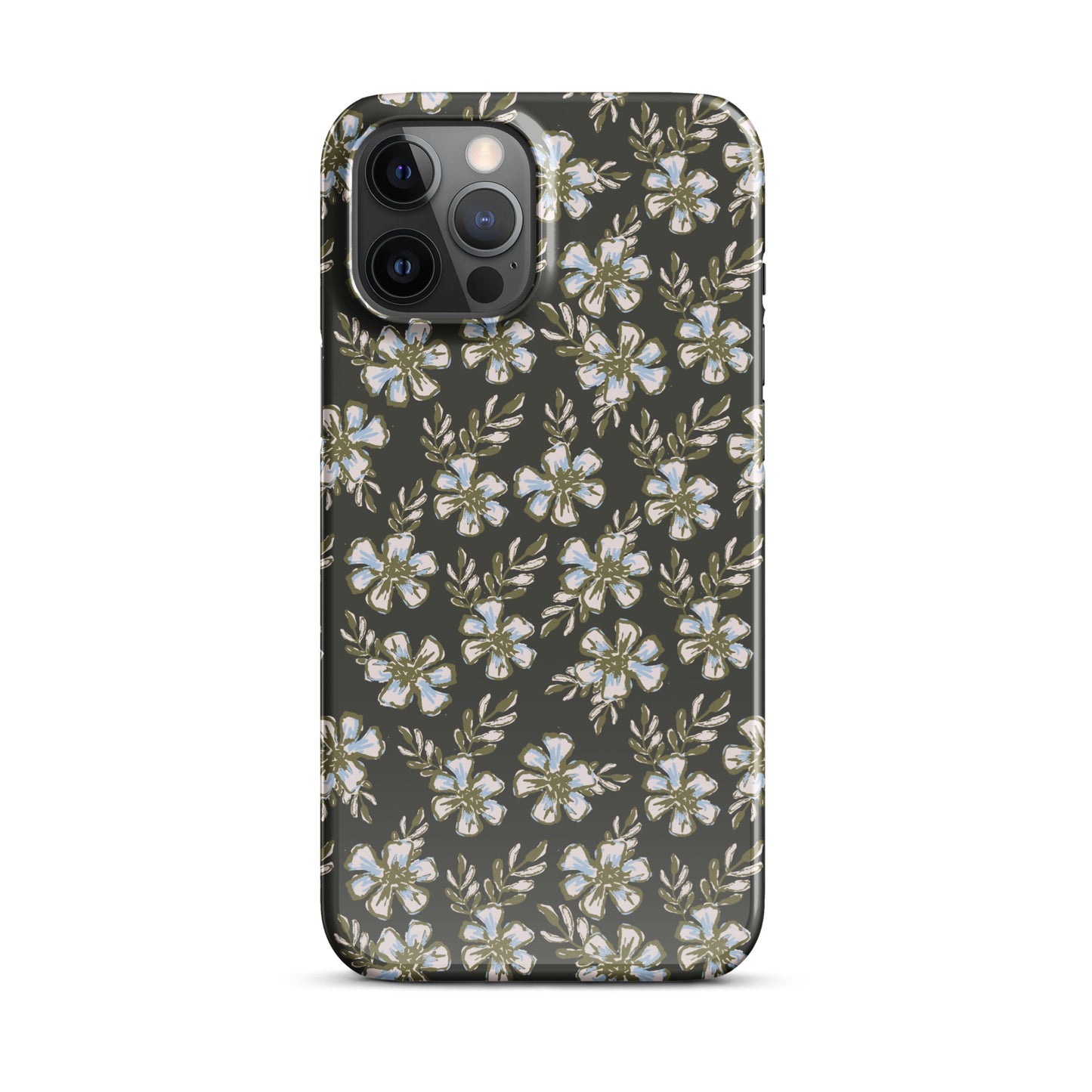 Black And Blue Floral IPhone Case