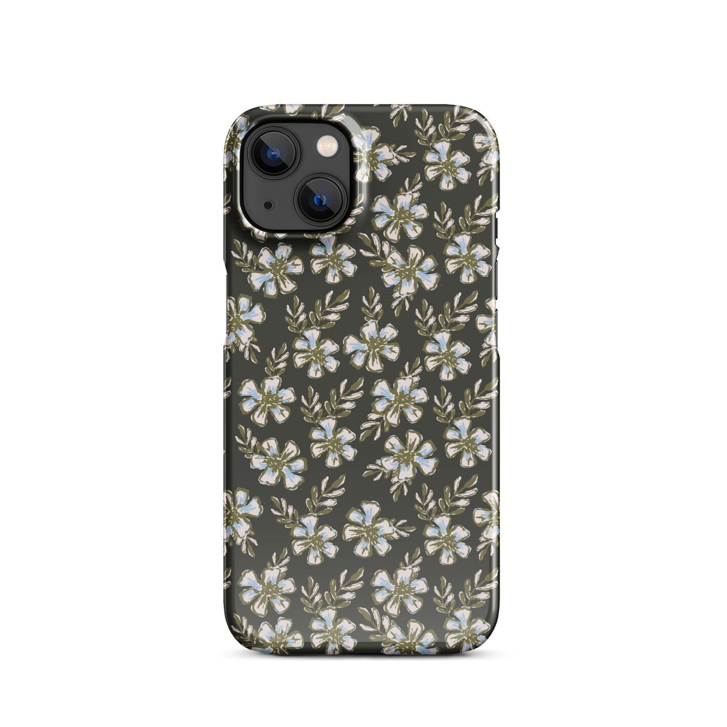 Black And Blue Floral IPhone Case