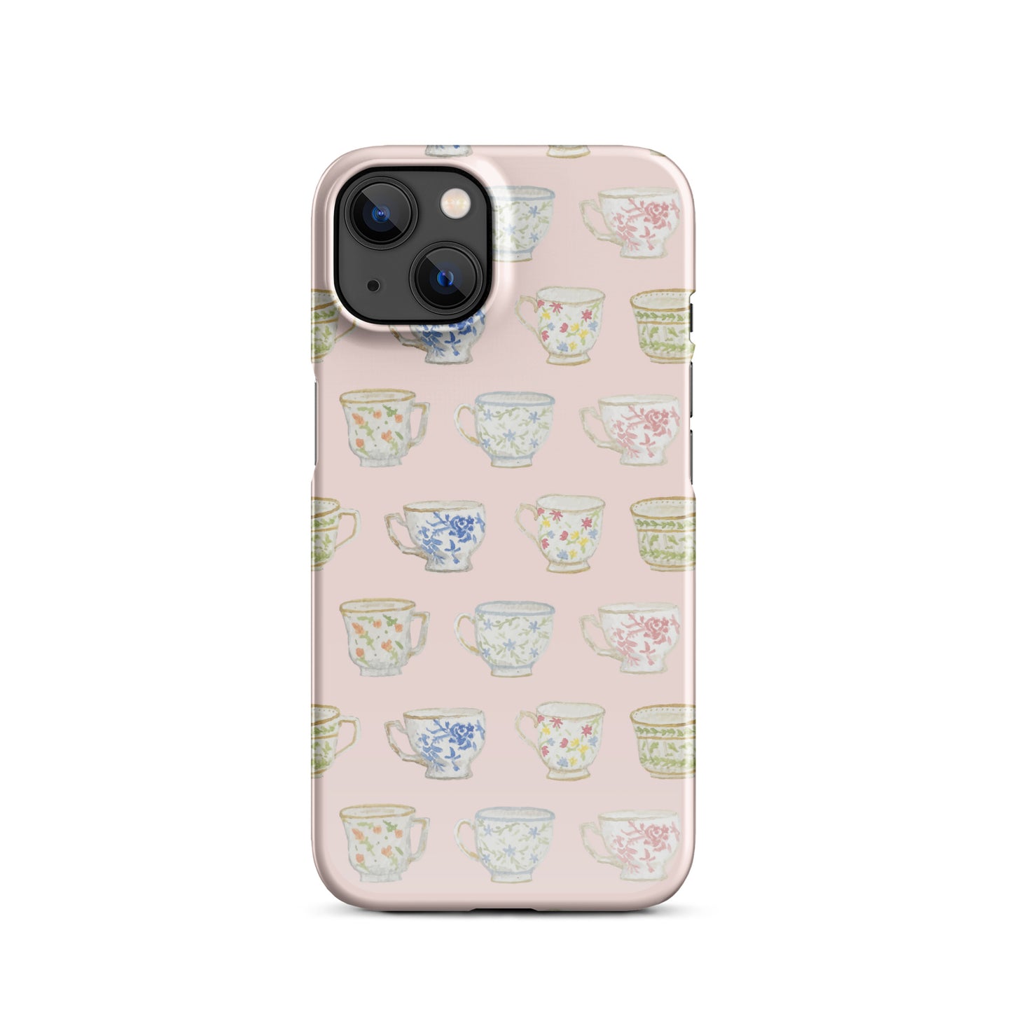 Pink Watercolor Tea Cups IPhone Case