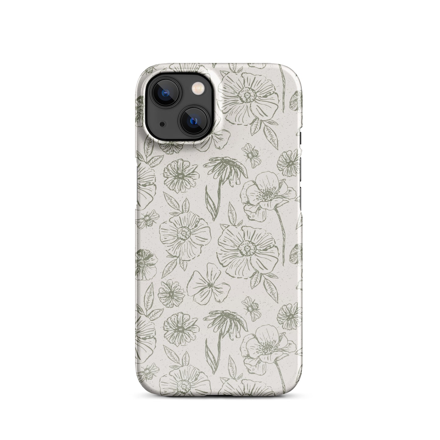 Green Floral Magnolia Print IPhone Case