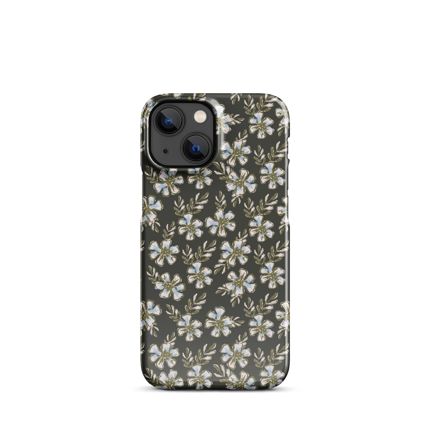 Black And Blue Floral IPhone Case