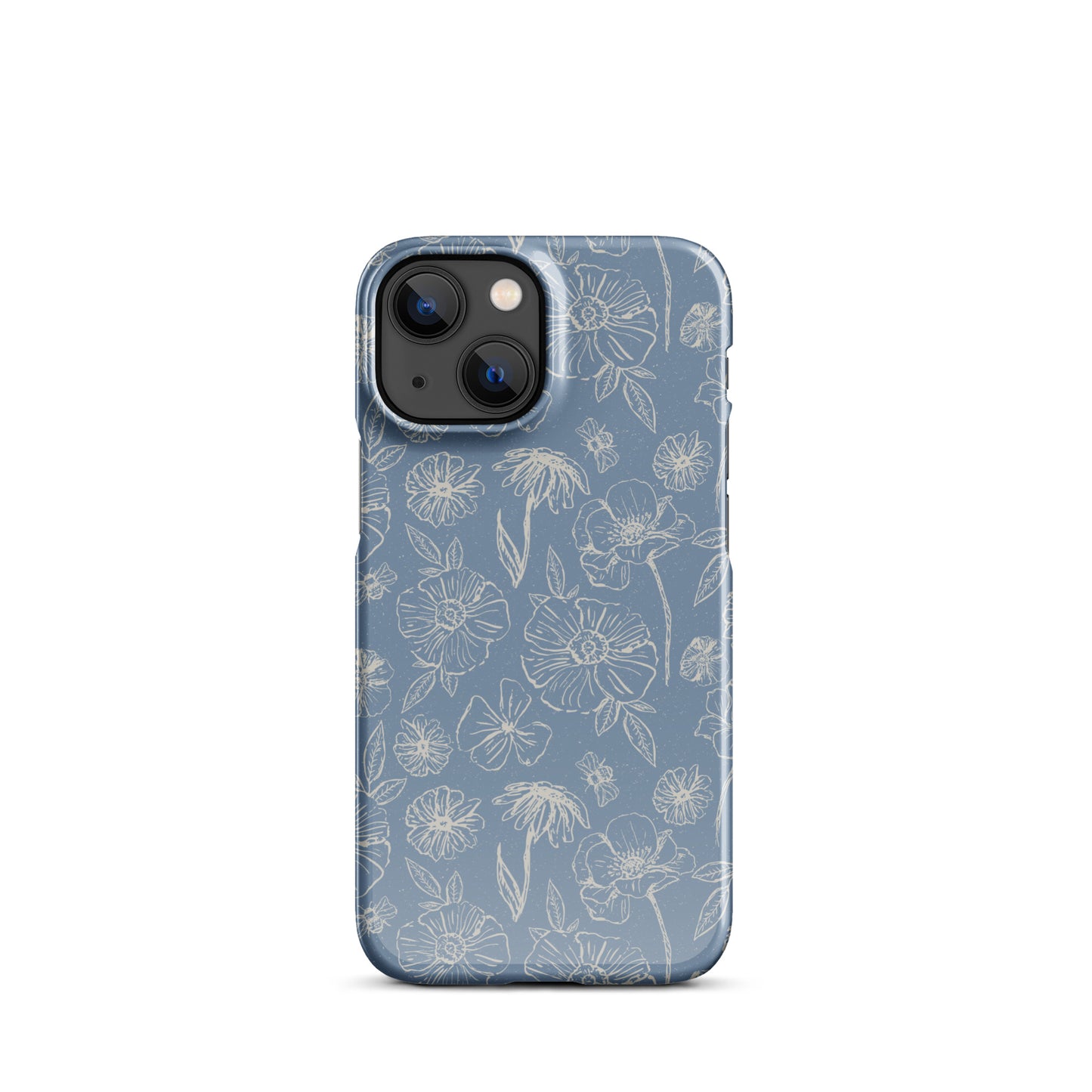 Blue Floral Magnolia Print IPhone Case