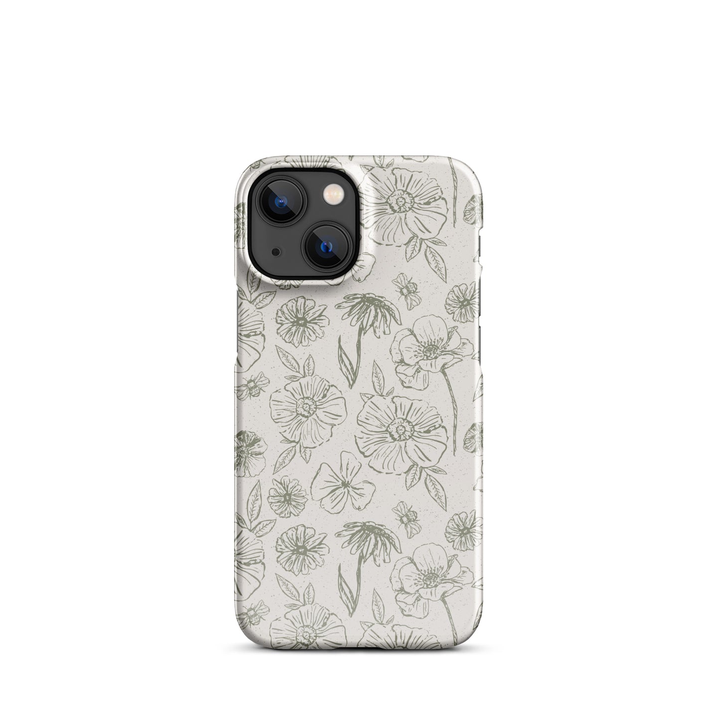 Green Floral Magnolia Print IPhone Case