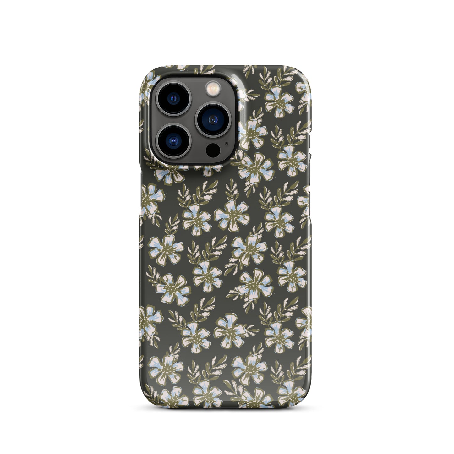 Black And Blue Floral IPhone Case