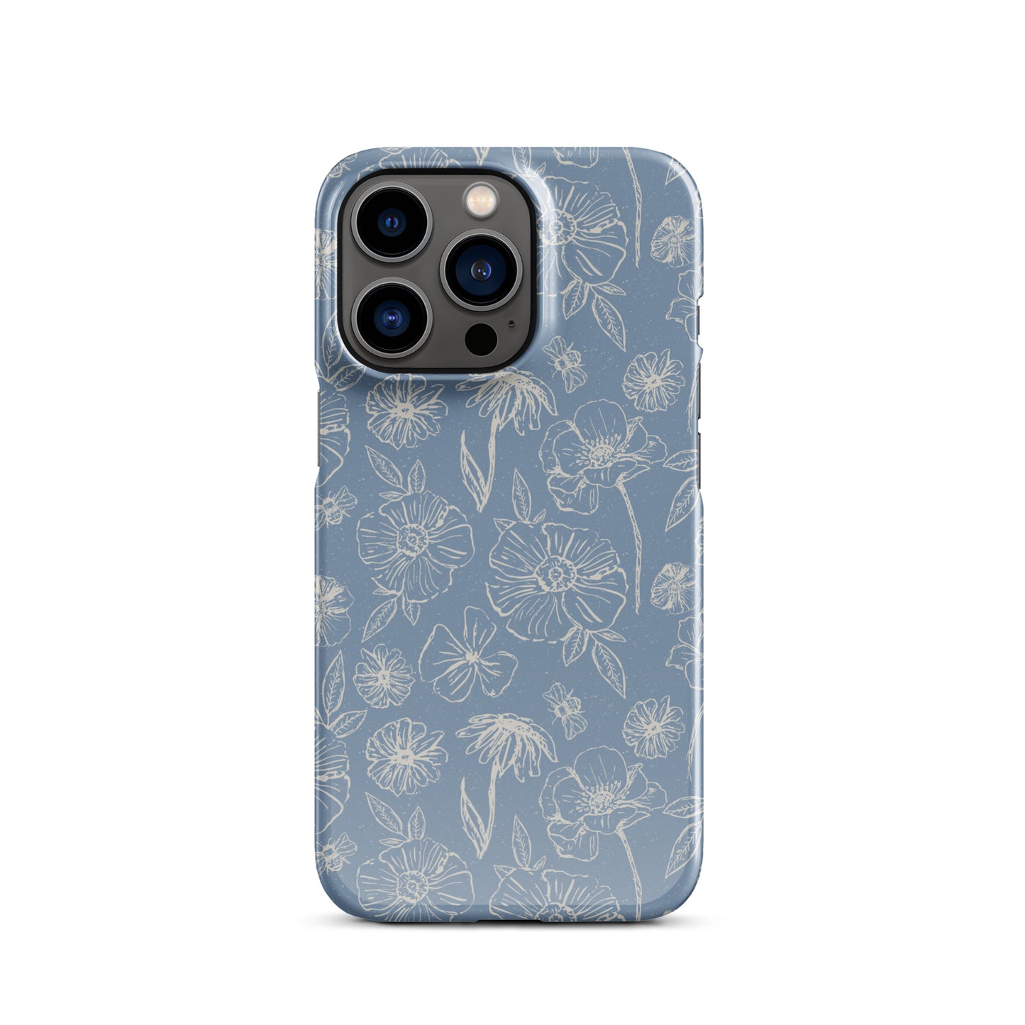 Blue Floral Magnolia Print IPhone Case