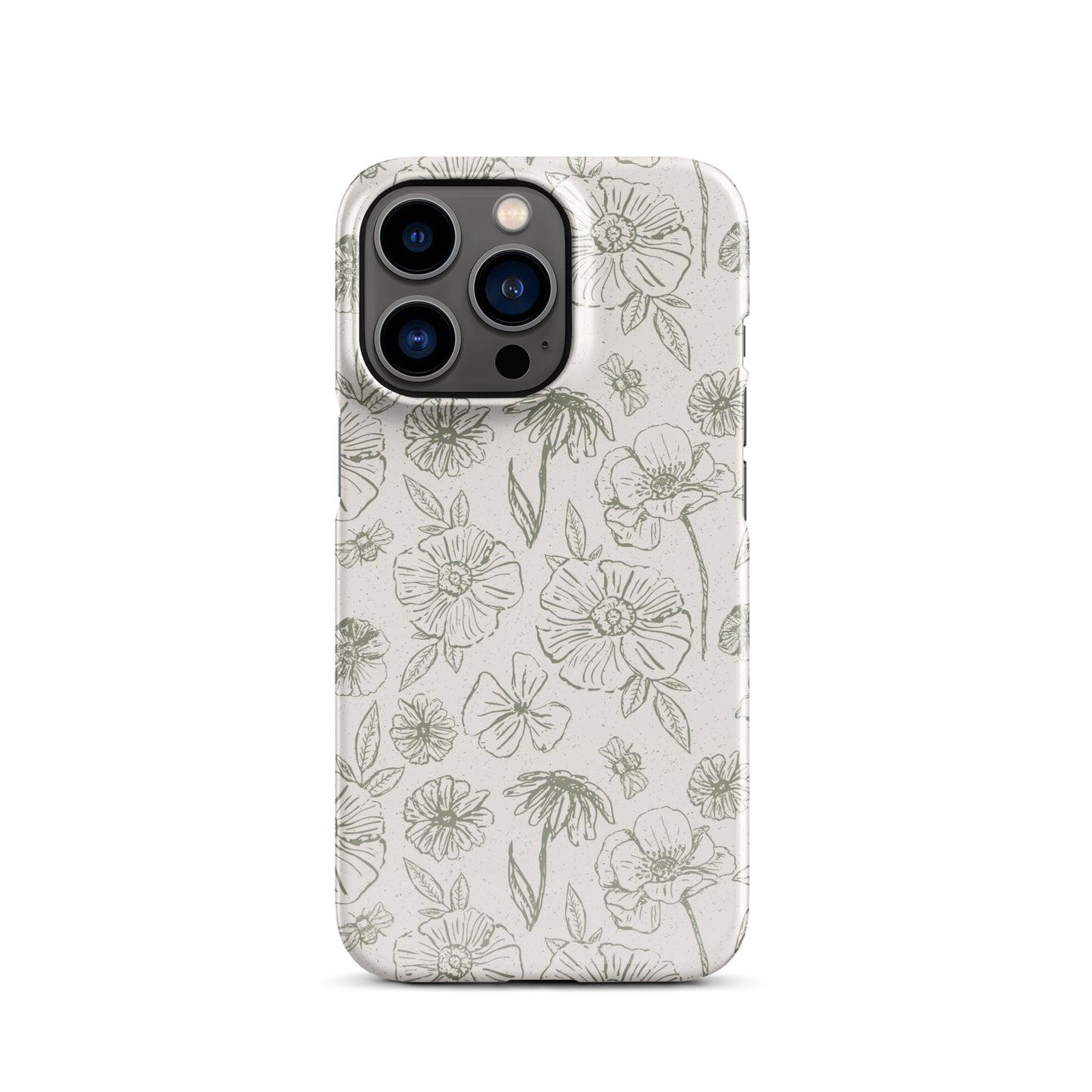 Green Floral Magnolia Print IPhone Case