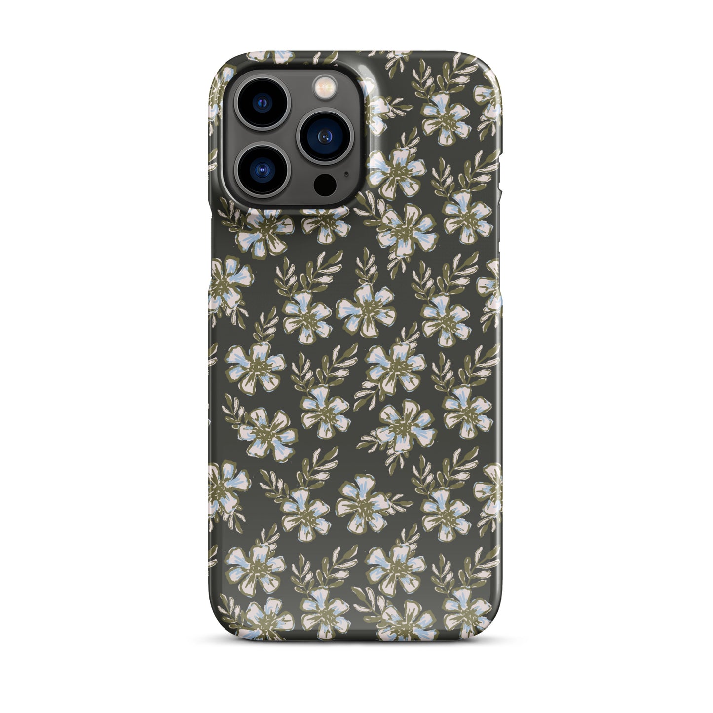 Black And Blue Floral IPhone Case