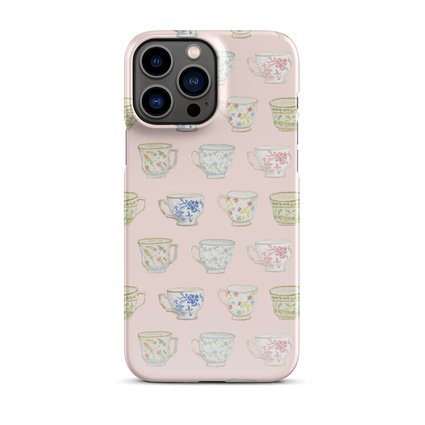 Pink Watercolor Tea Cups IPhone Case