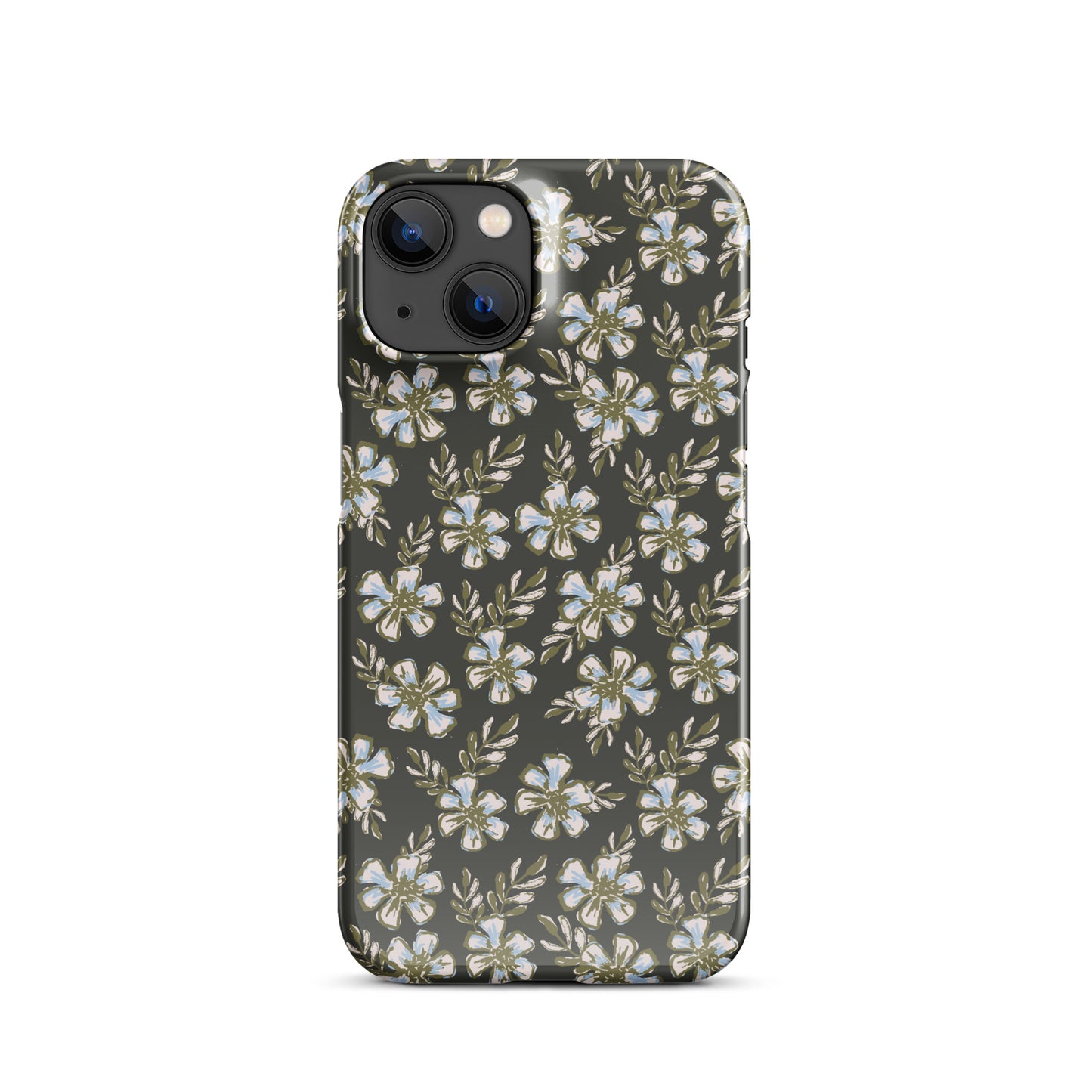 Black And Blue Floral IPhone Case